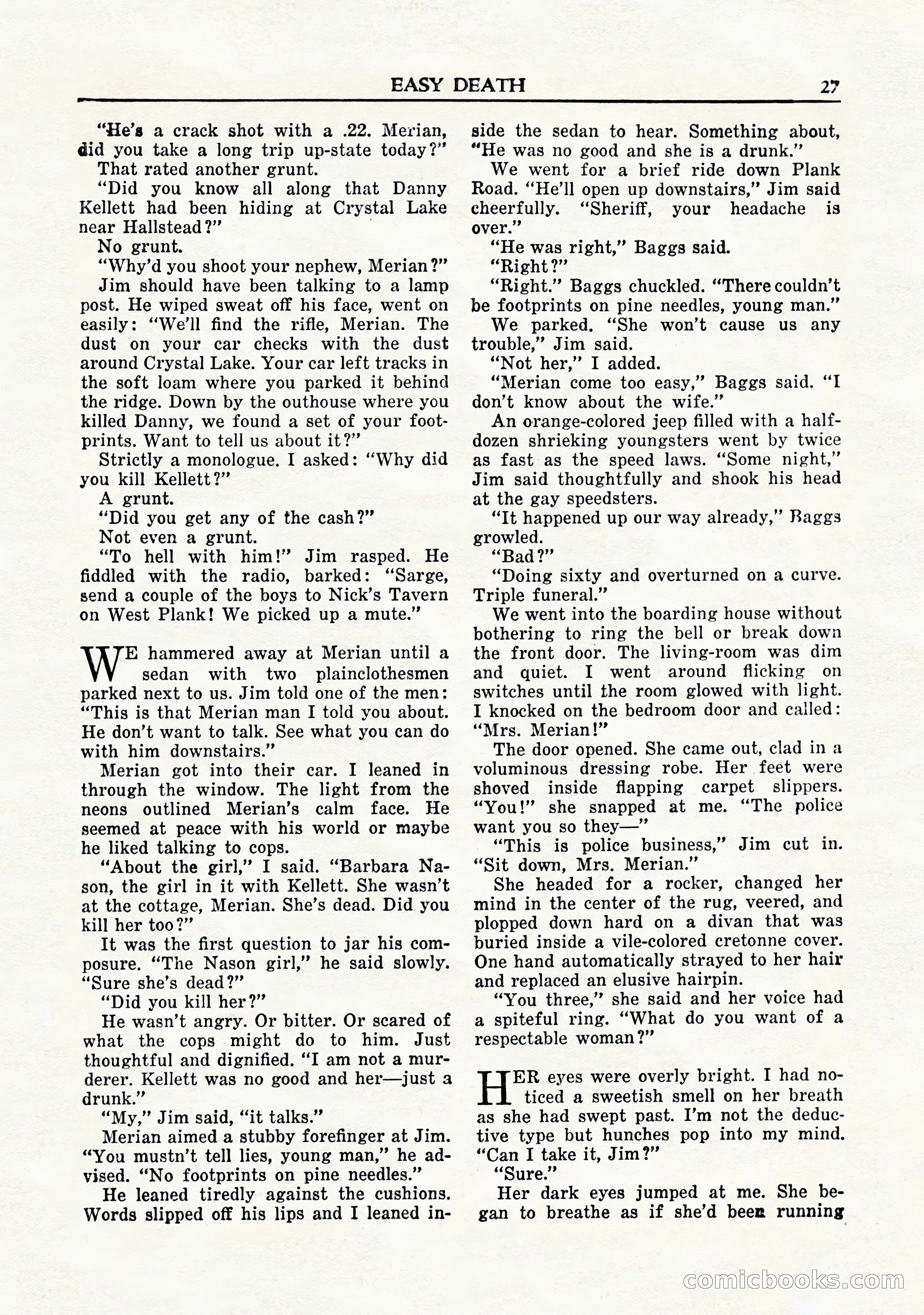 Private Detective Stories, November 1947 — page 29 of 84
