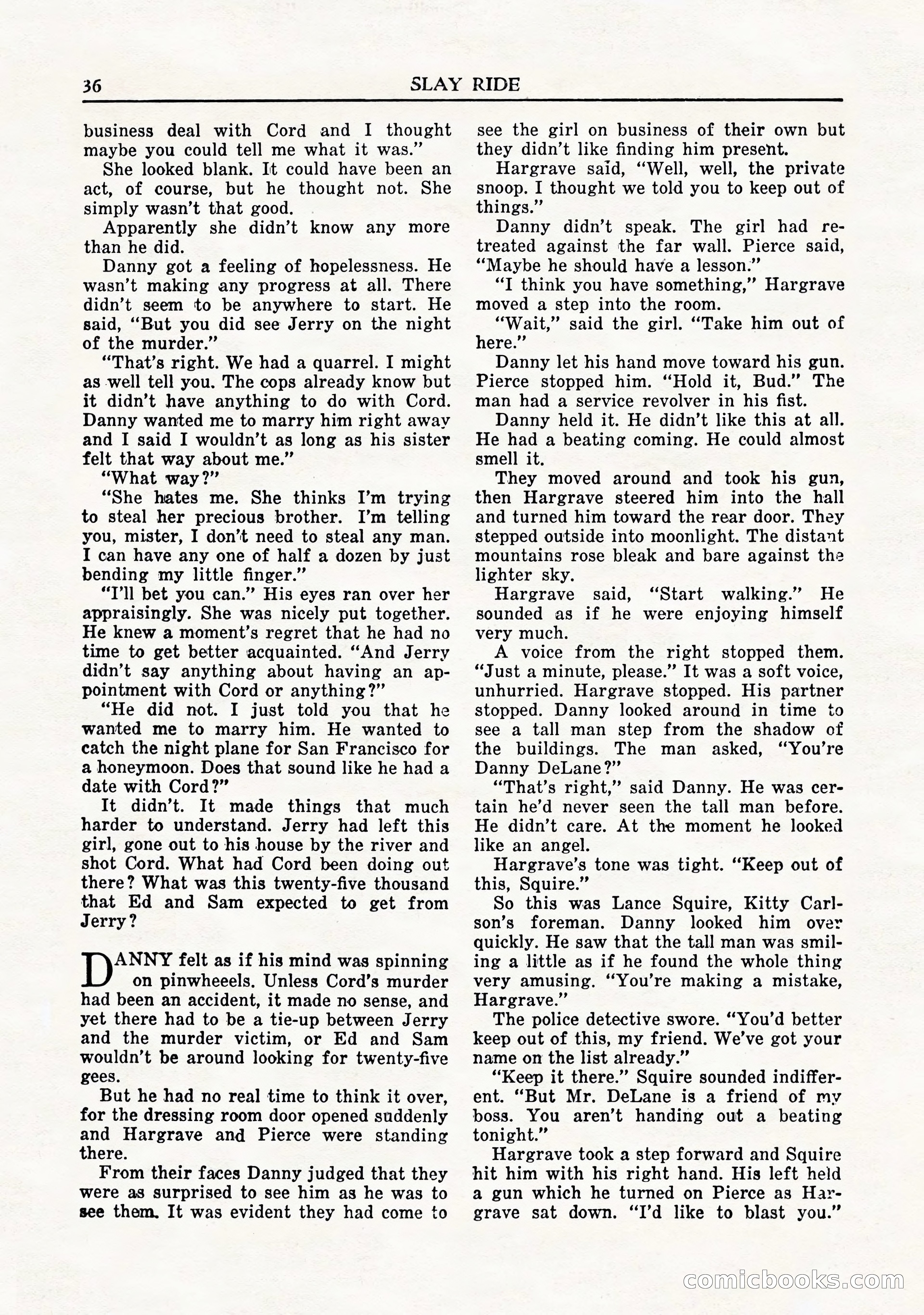 Private Detective Stories, November 1947 — page 38 of 84