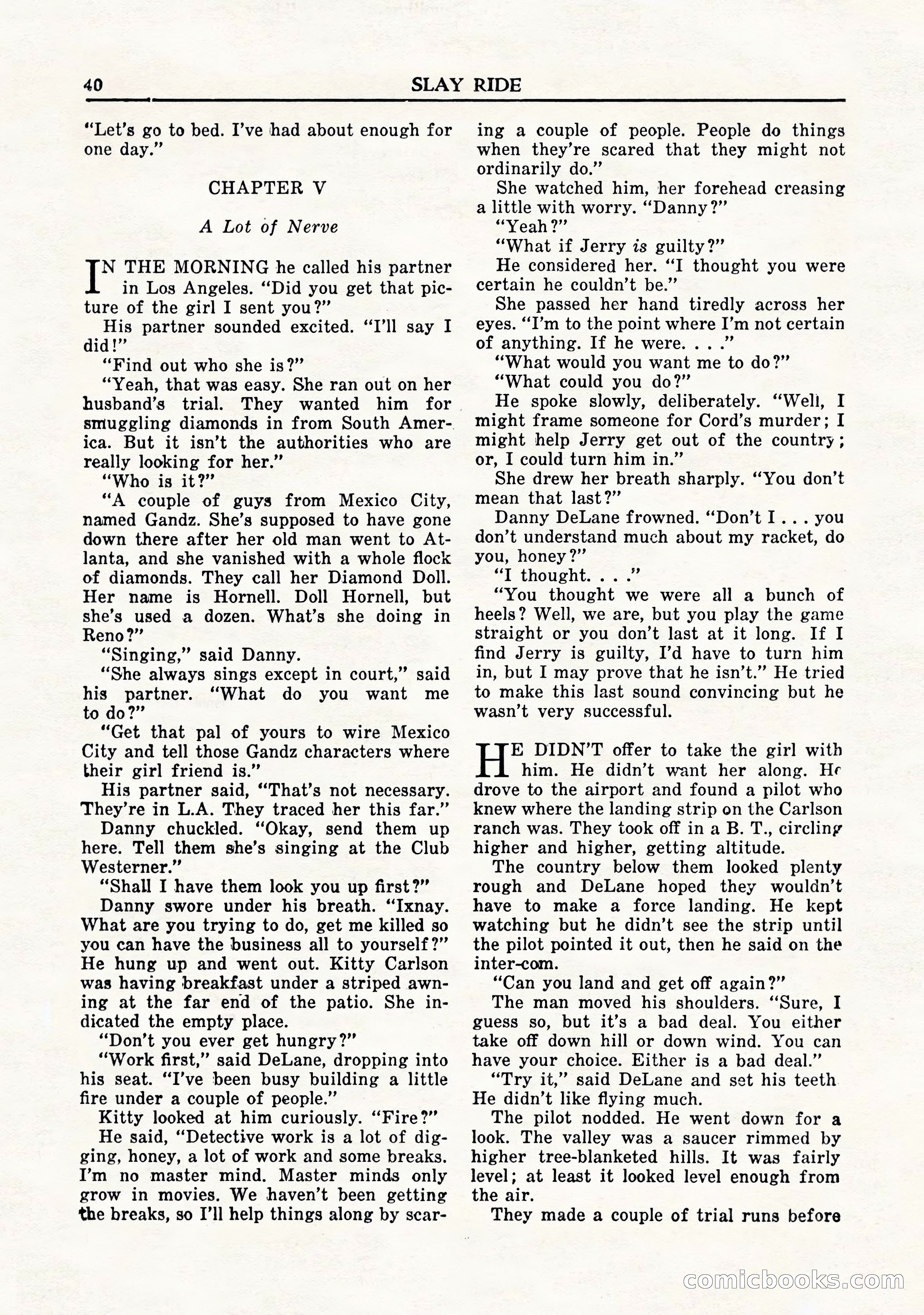 Private Detective Stories, November 1947 — page 42 of 84