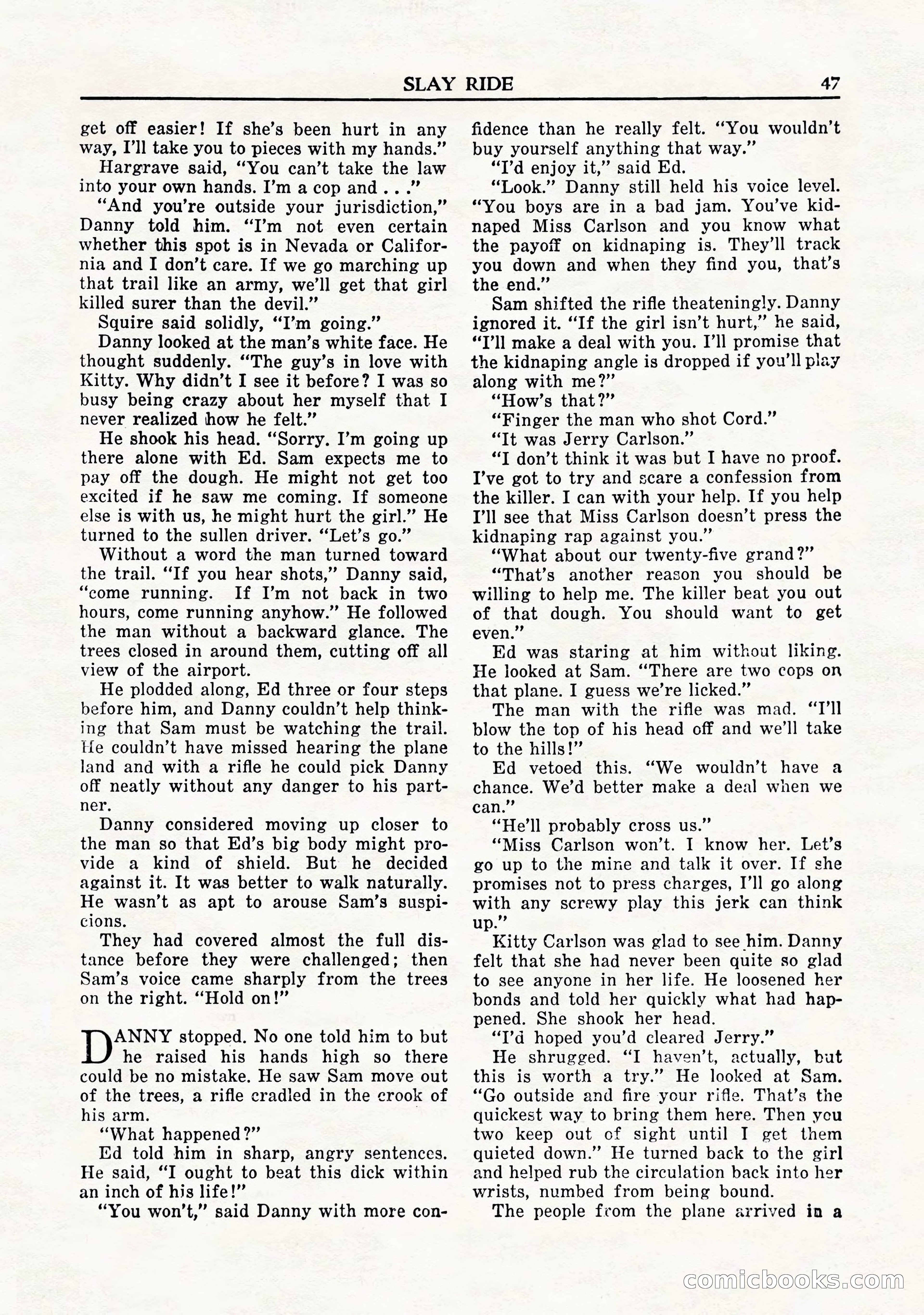 Private Detective Stories, November 1947 — page 49 of 84
