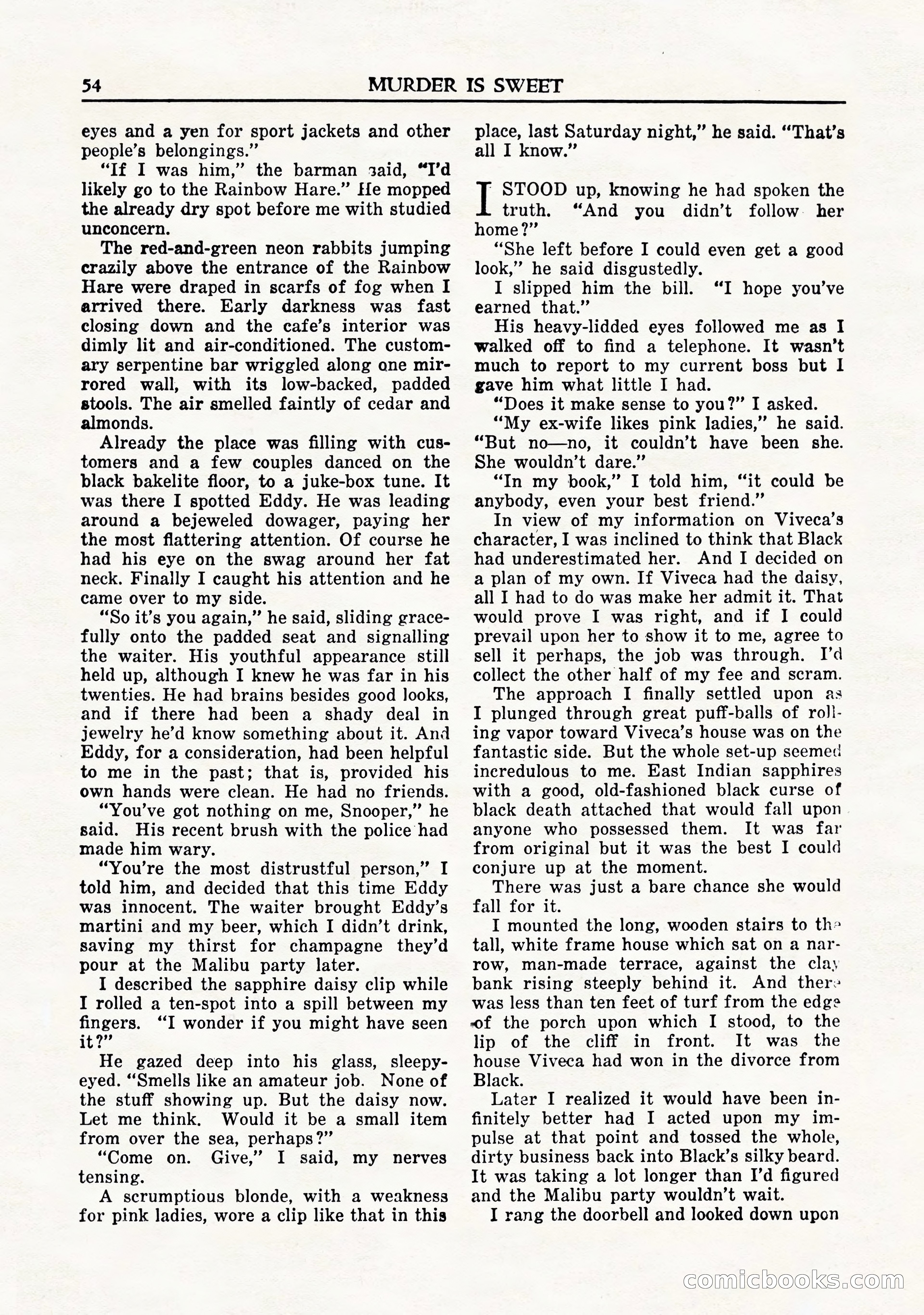 Private Detective Stories, November 1947 — page 56 of 84