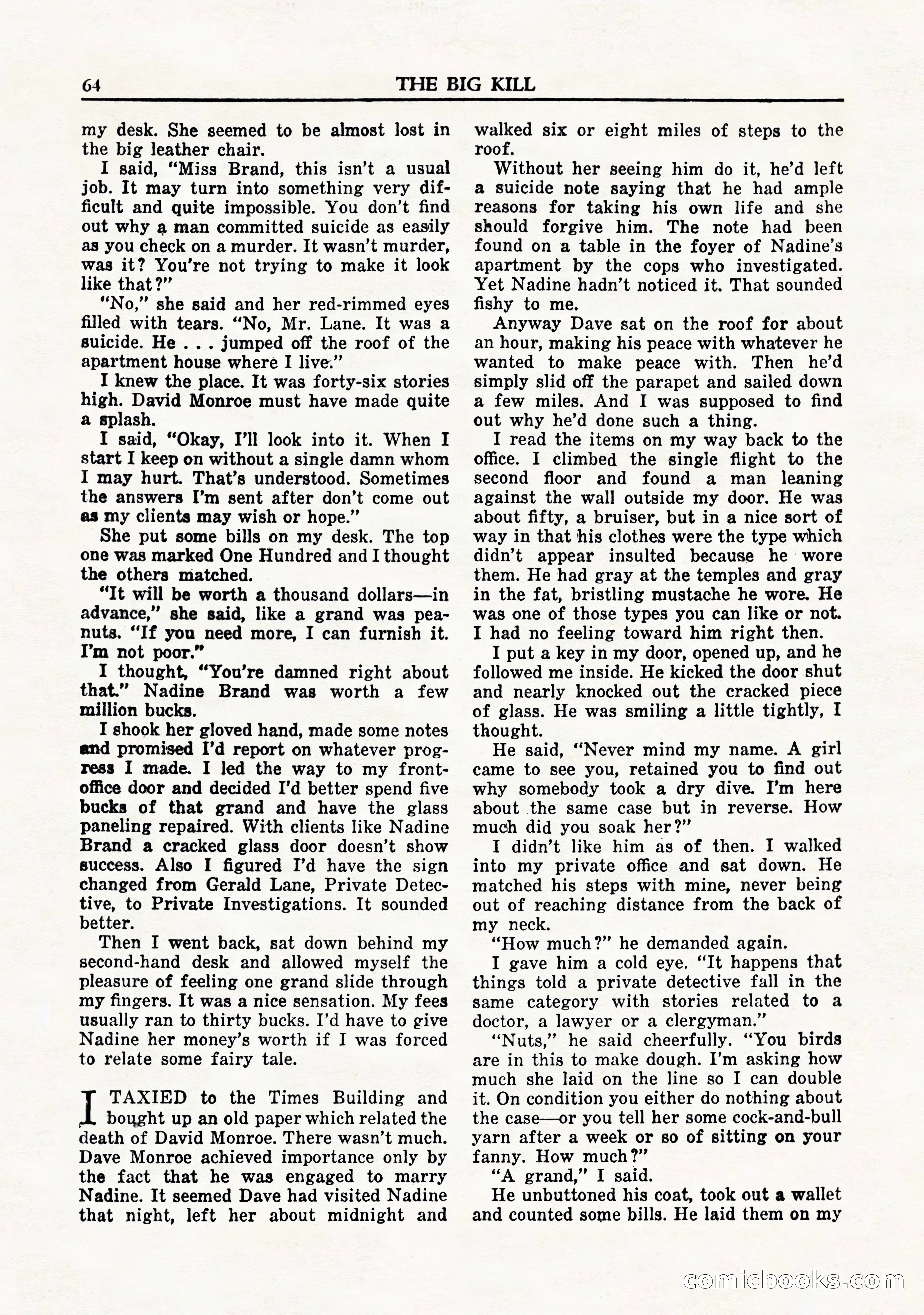 Private Detective Stories, November 1947 — page 66 of 84