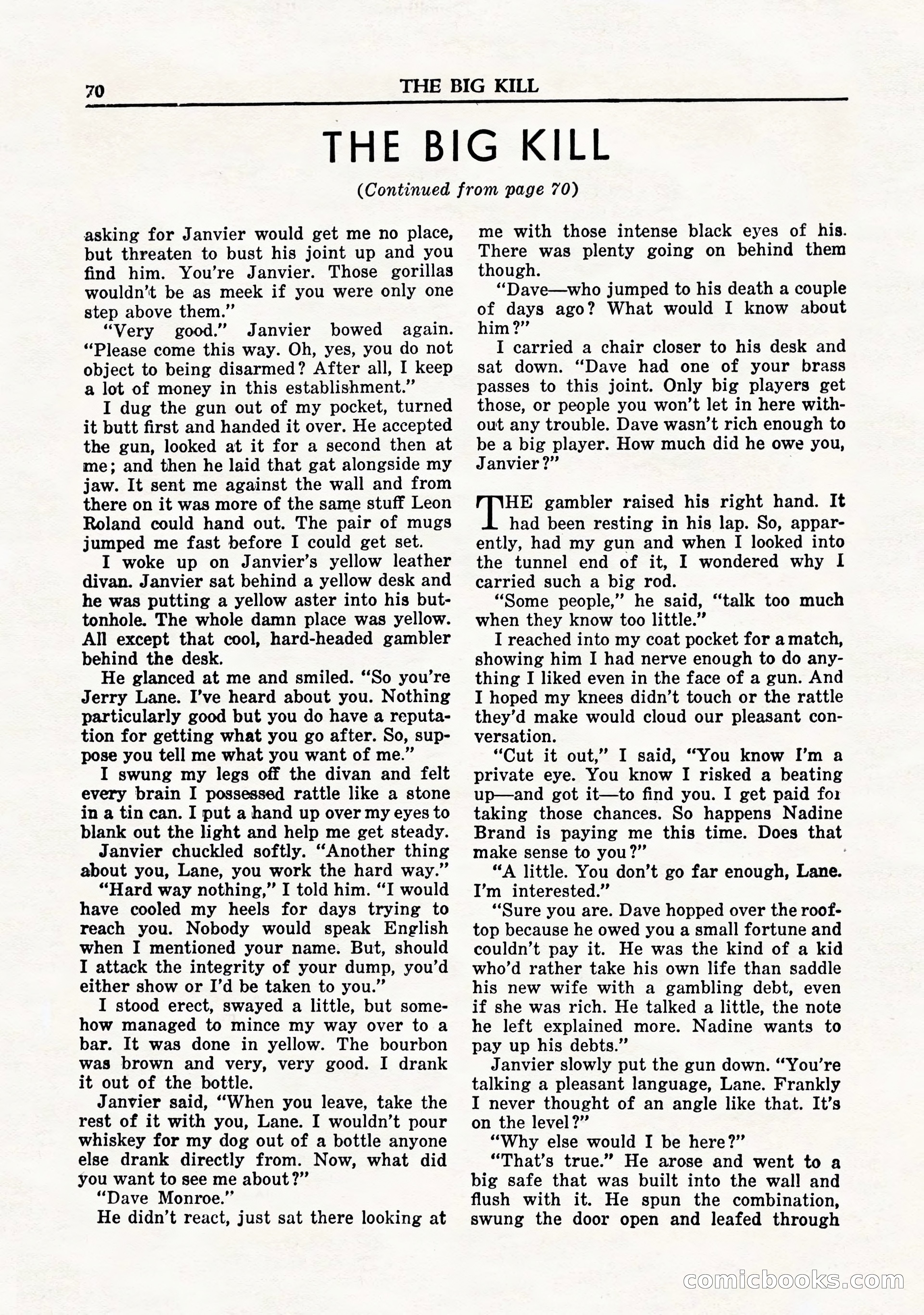 Private Detective Stories, November 1947 — page 72 of 84