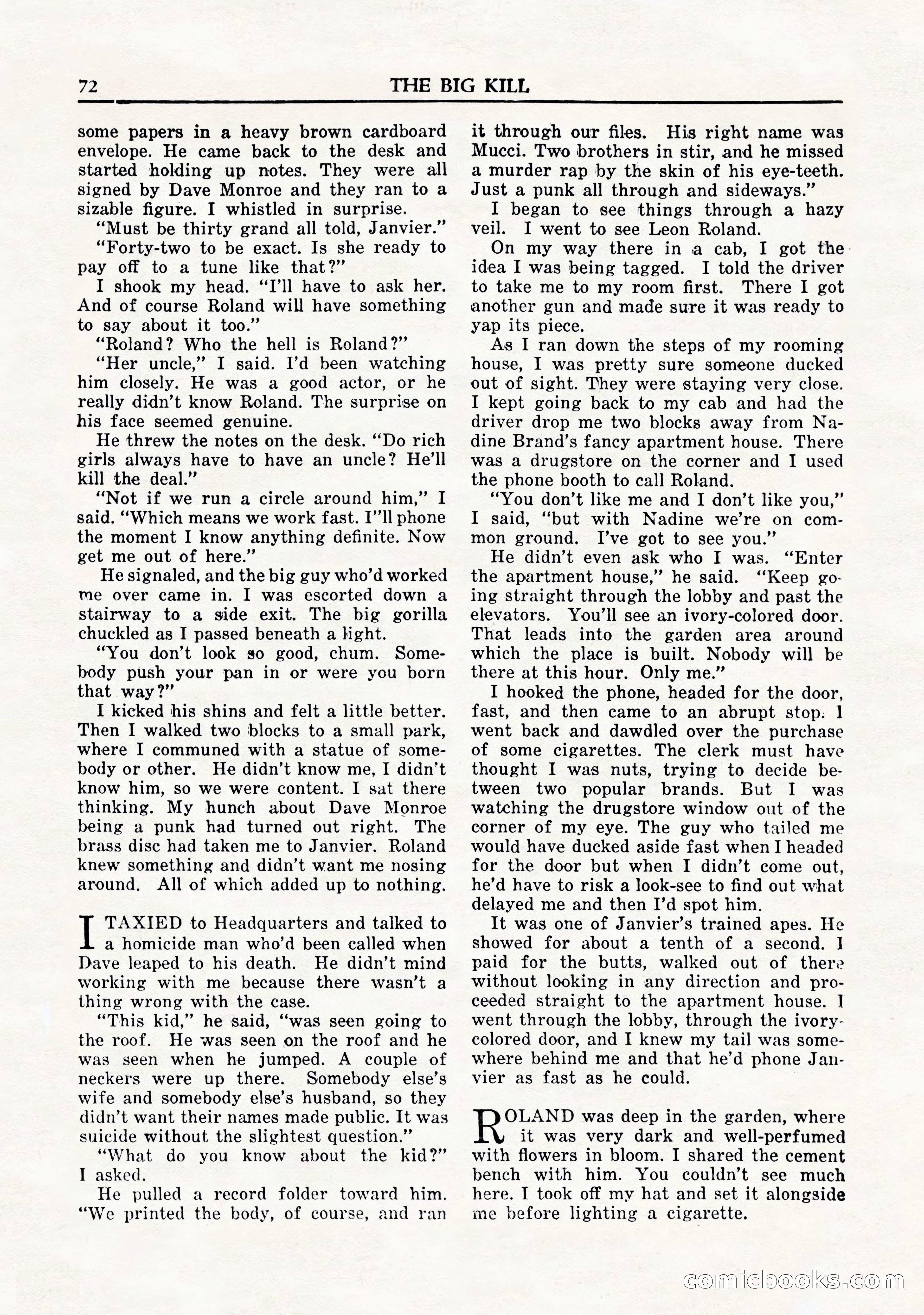 Private Detective Stories, November 1947 — page 74 of 84
