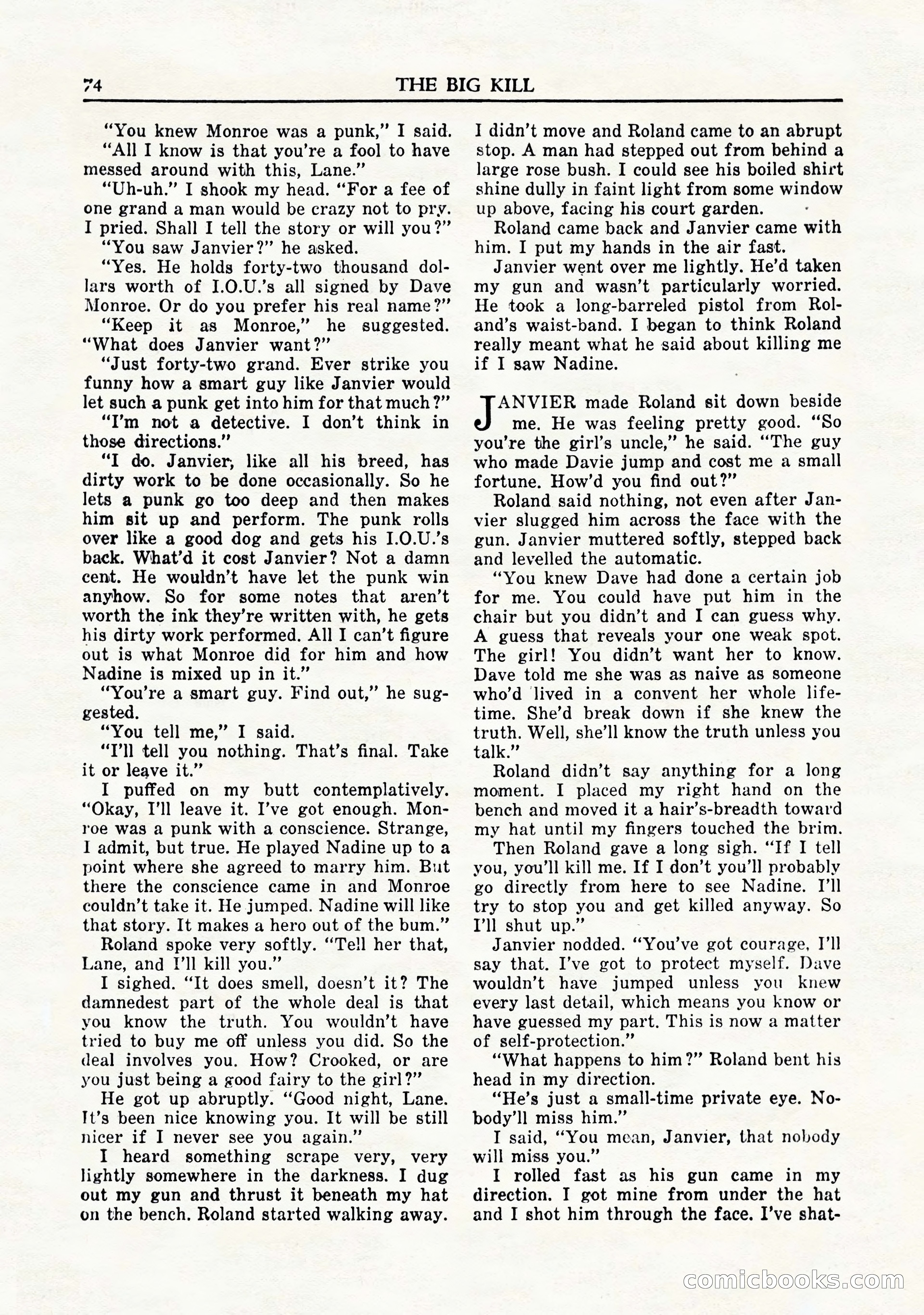 Private Detective Stories, November 1947 — page 76 of 84