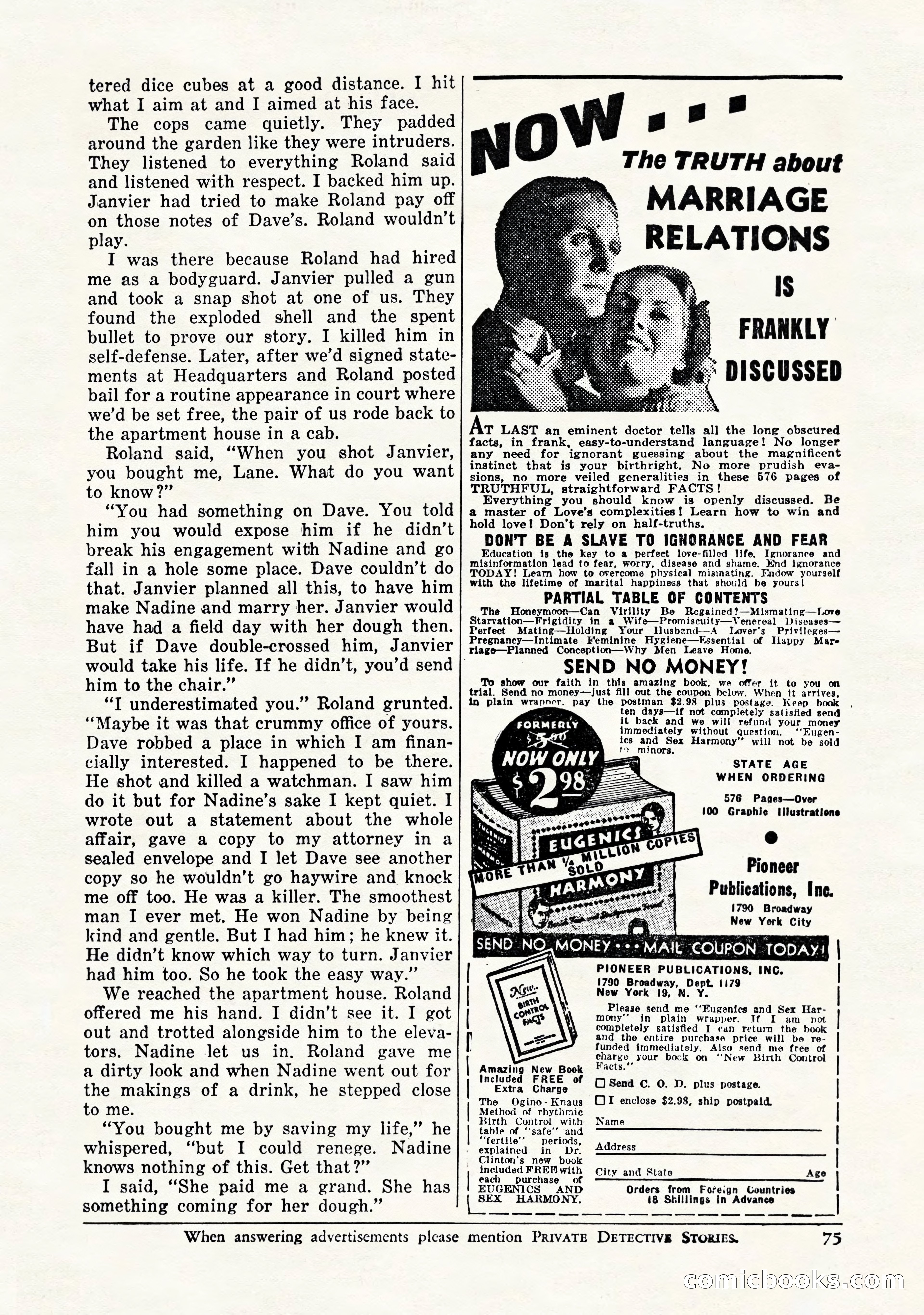 Private Detective Stories, November 1947 — page 77 of 84