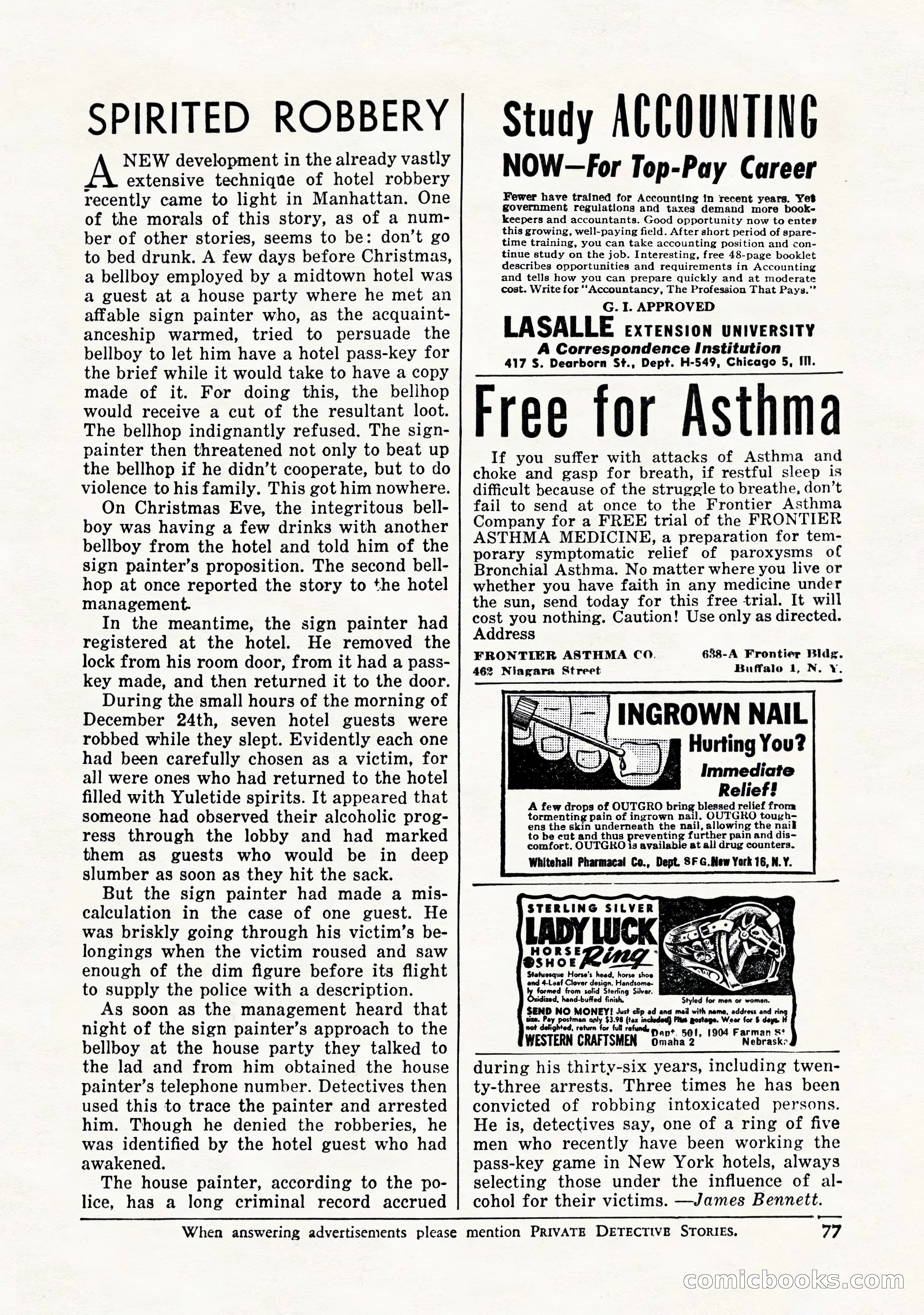 Private Detective Stories, November 1947 — page 79 of 84