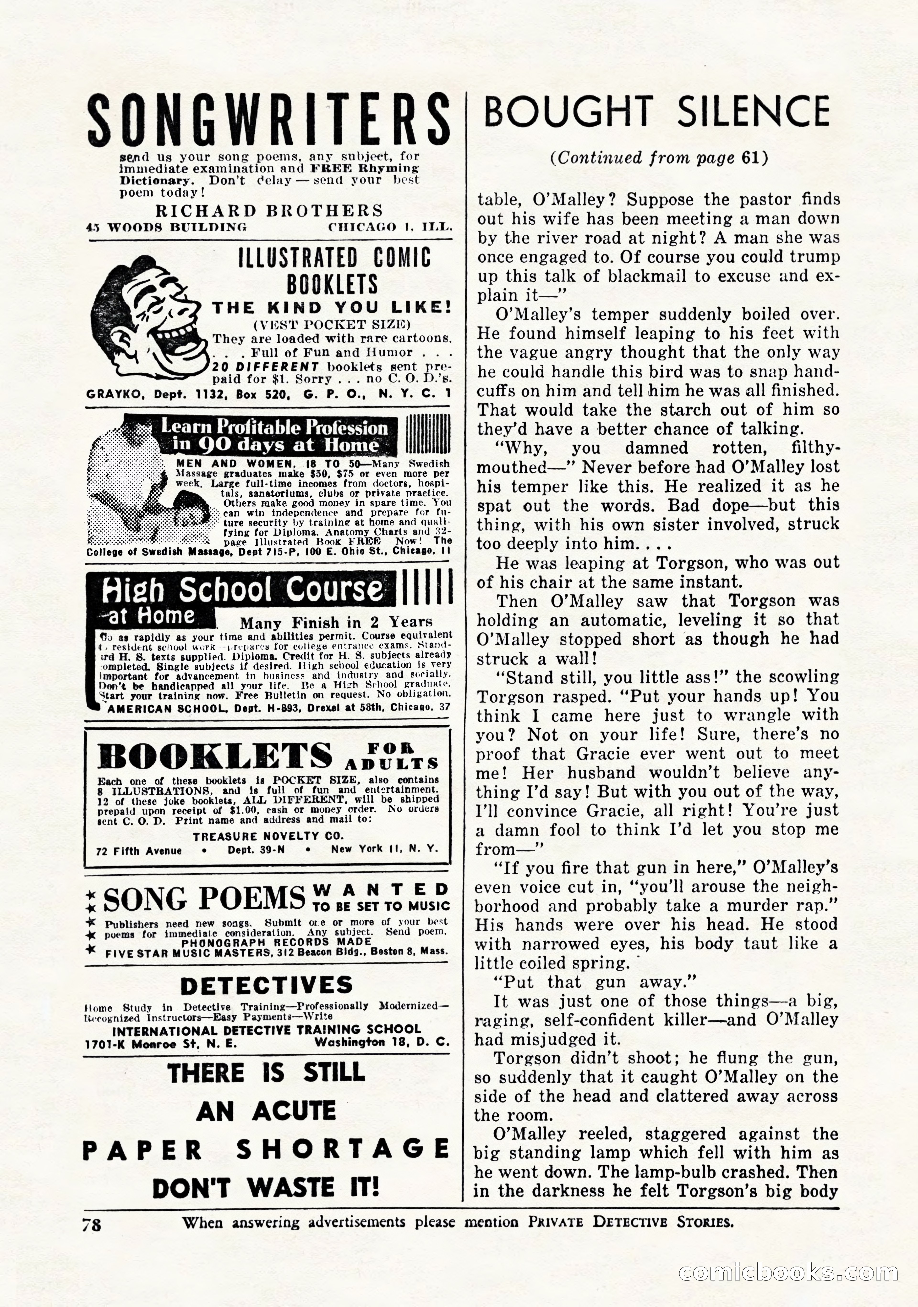 Private Detective Stories, November 1947 — page 80 of 84