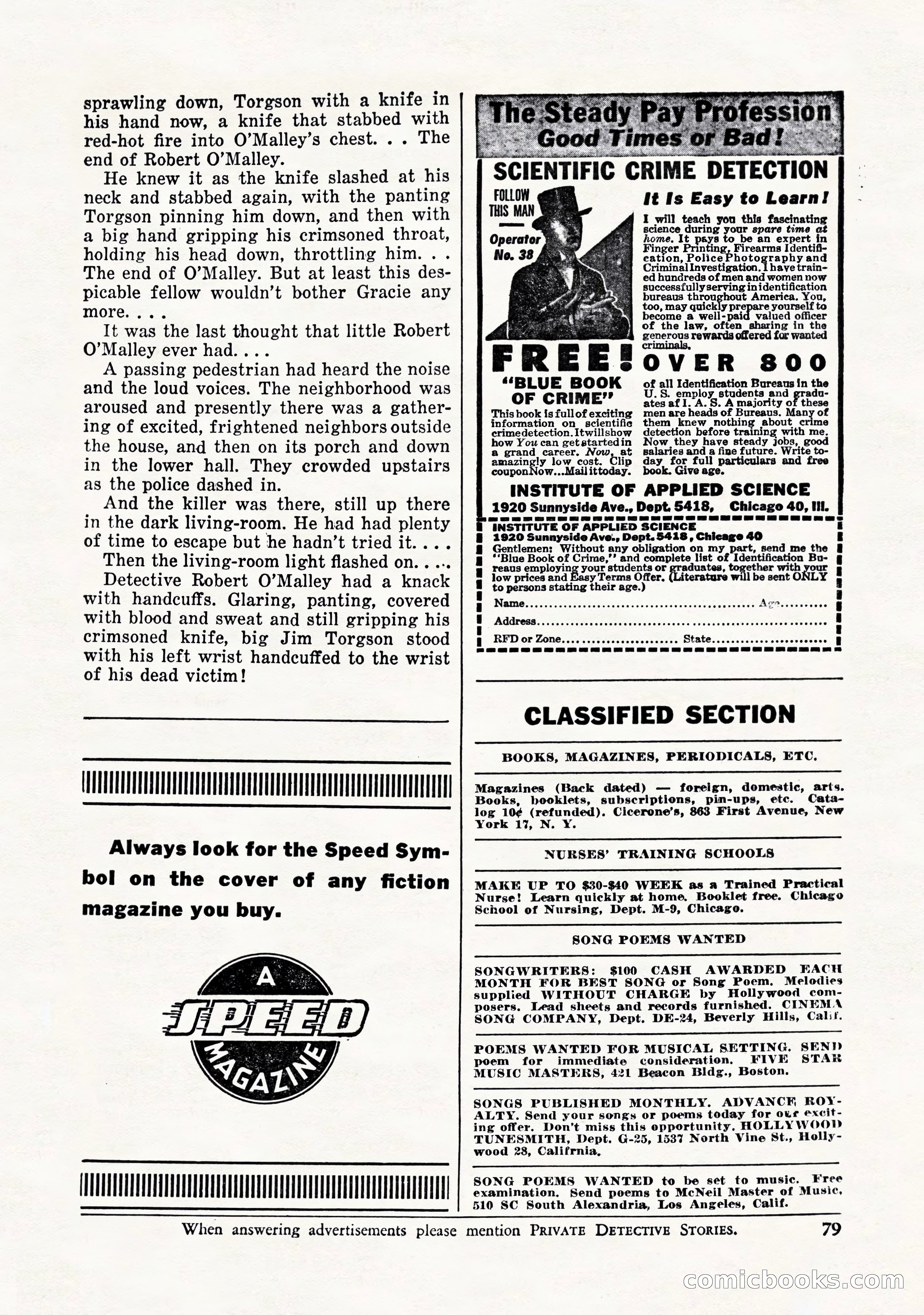 Private Detective Stories, November 1947 — page 81 of 84