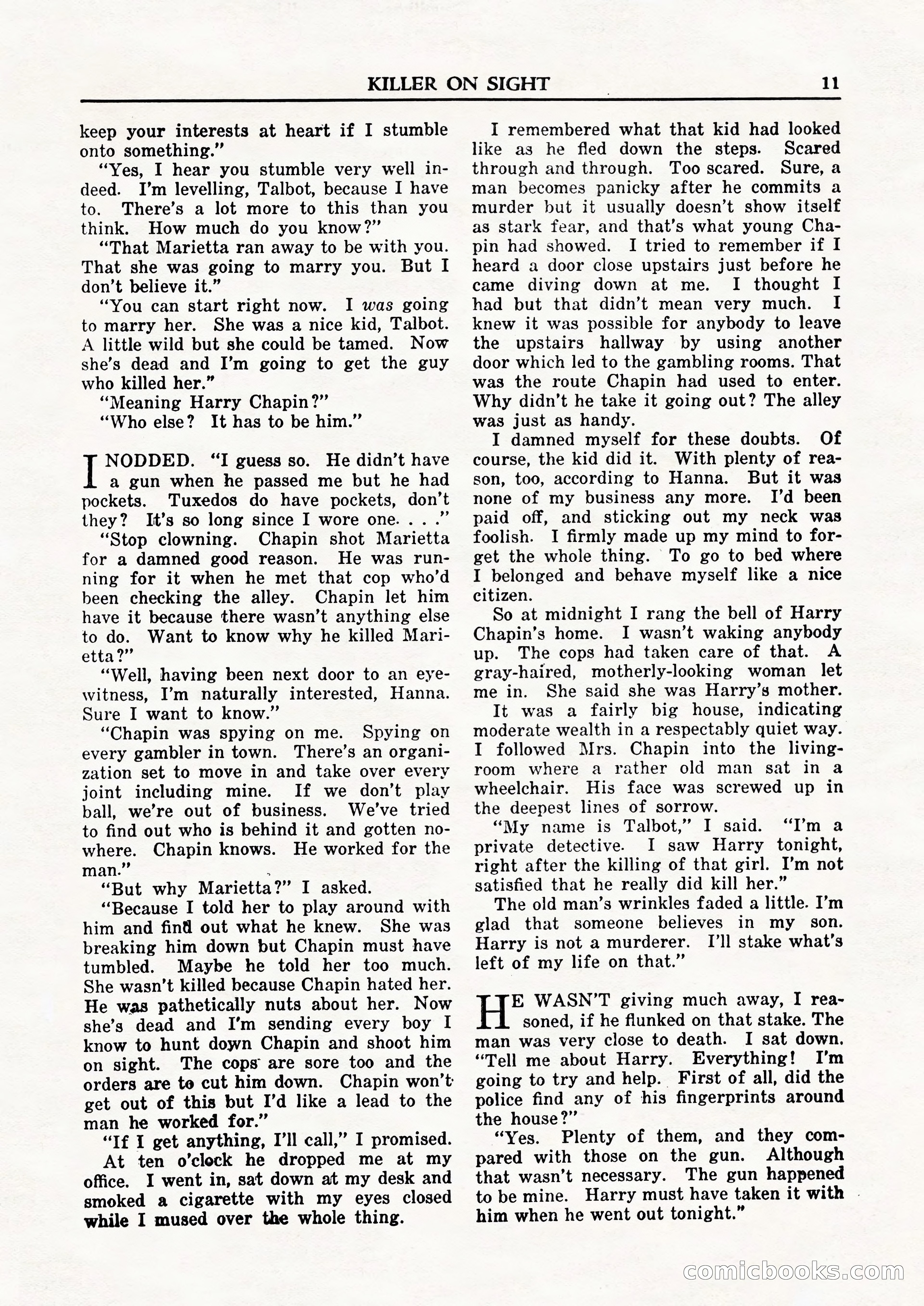 Private Detective Stories, February 1948 — page 13 of 84