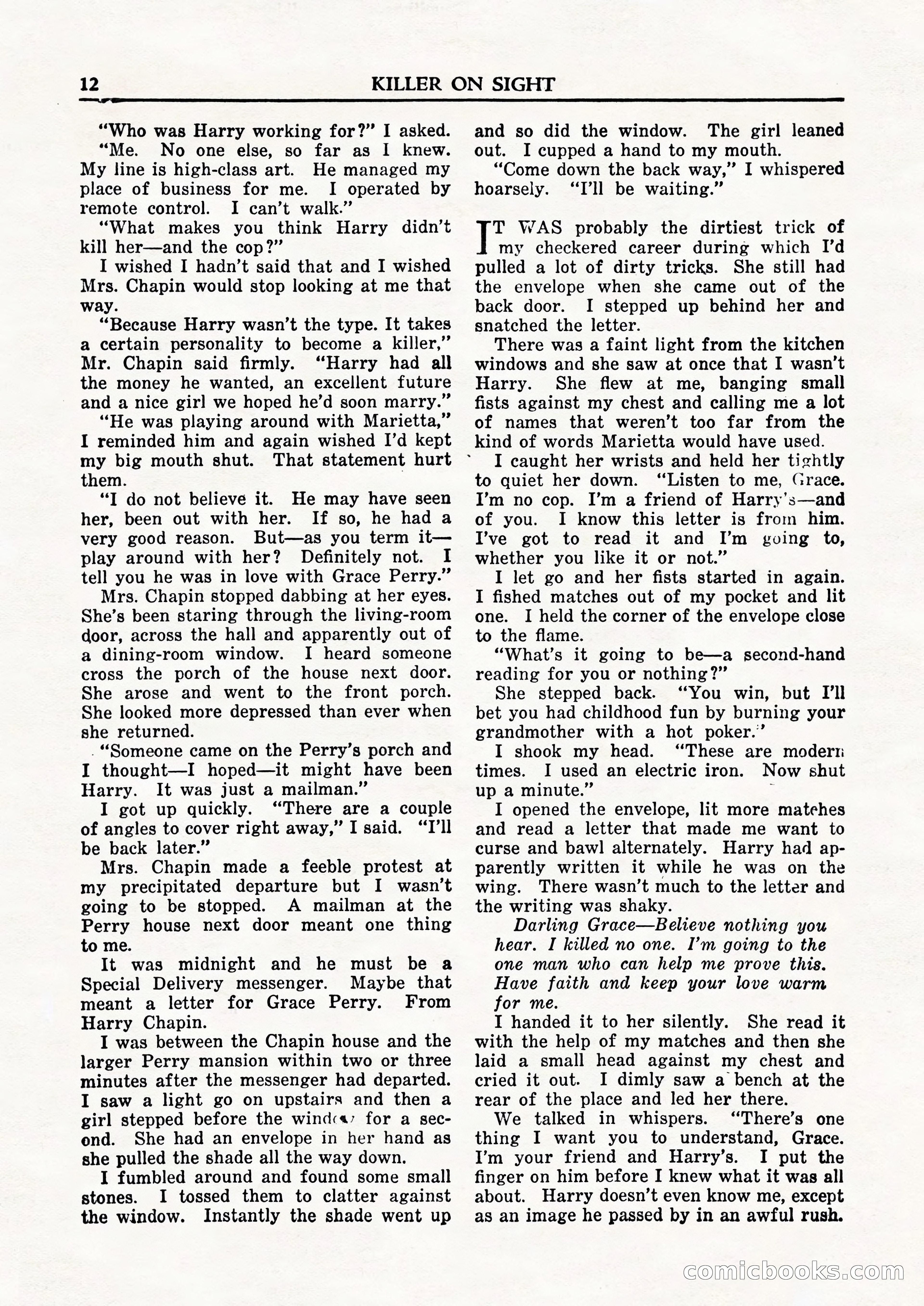 Private Detective Stories, February 1948 — page 14 of 84