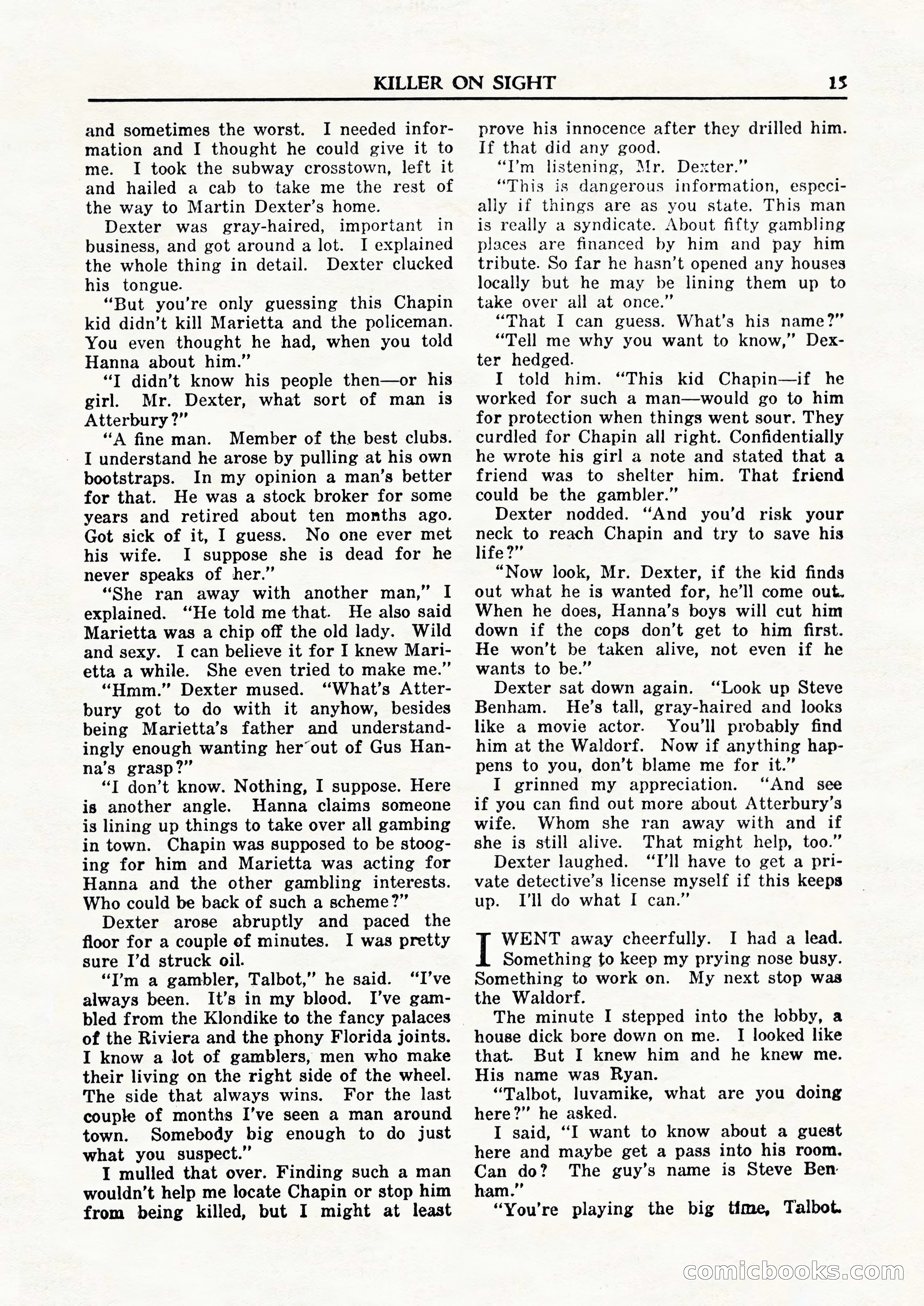 Private Detective Stories, February 1948 — page 17 of 84