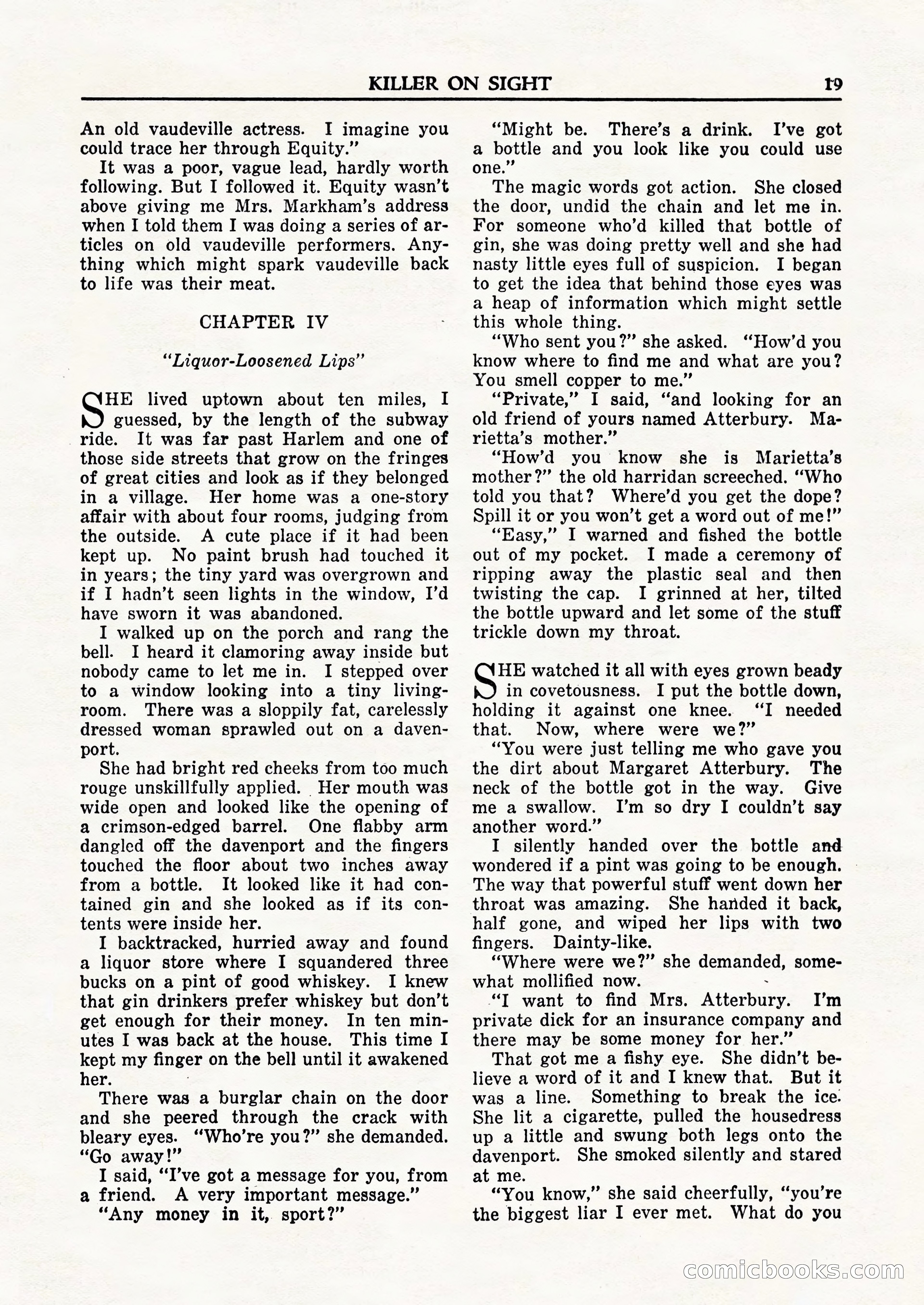 Private Detective Stories, February 1948 — page 21 of 84