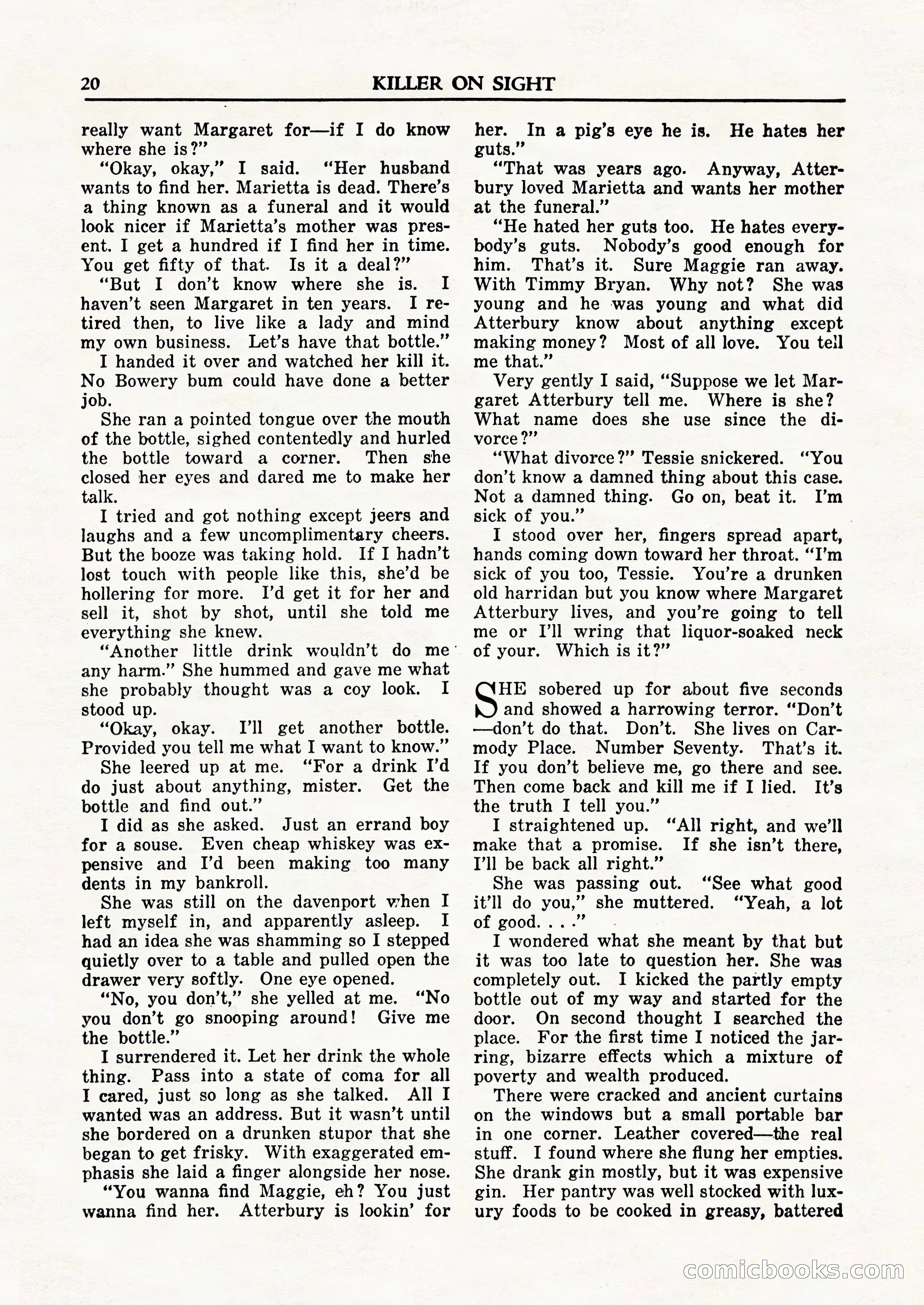 Private Detective Stories, February 1948 — page 22 of 84