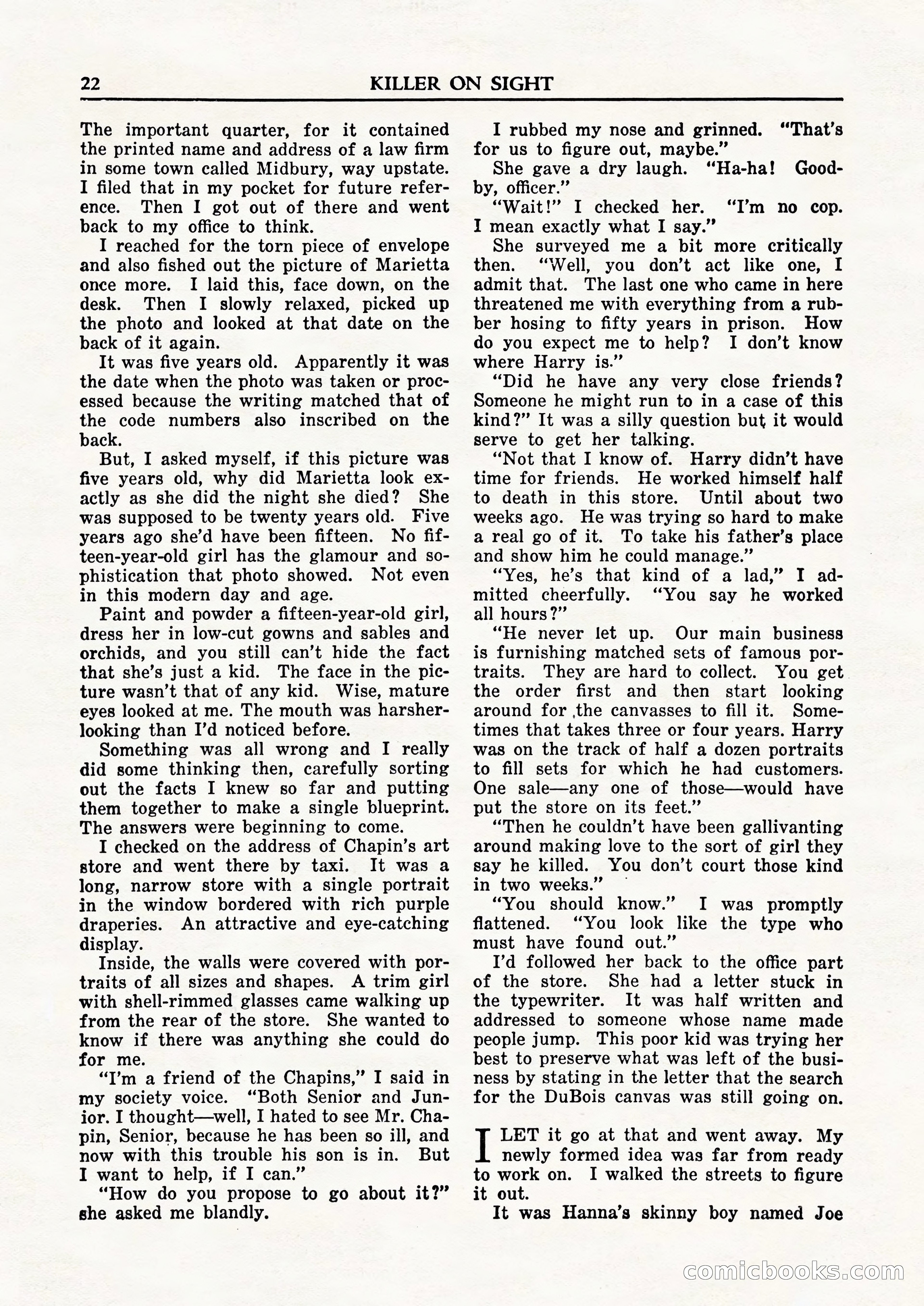 Private Detective Stories, February 1948 — page 24 of 84
