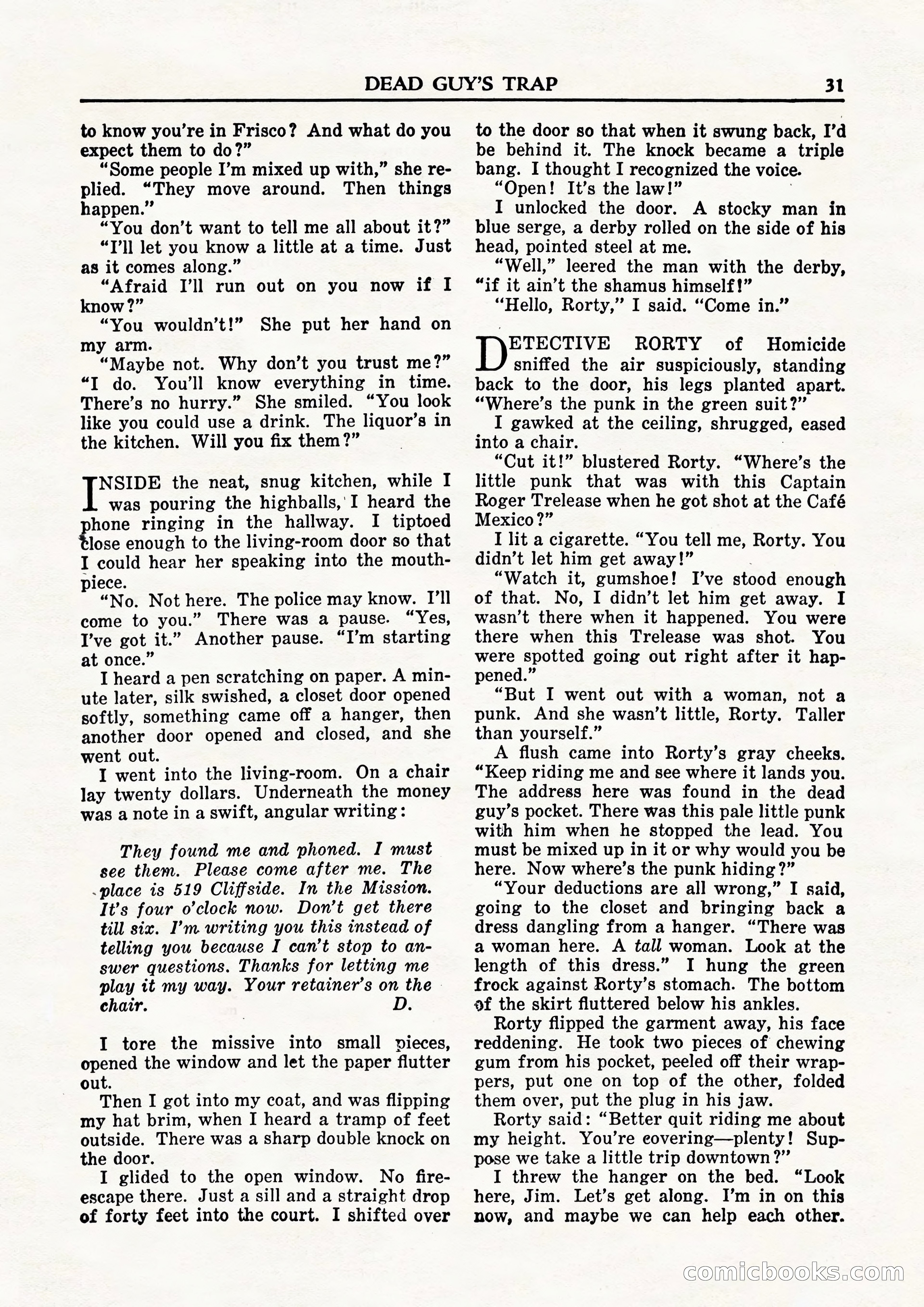 Private Detective Stories, February 1948 — page 33 of 84