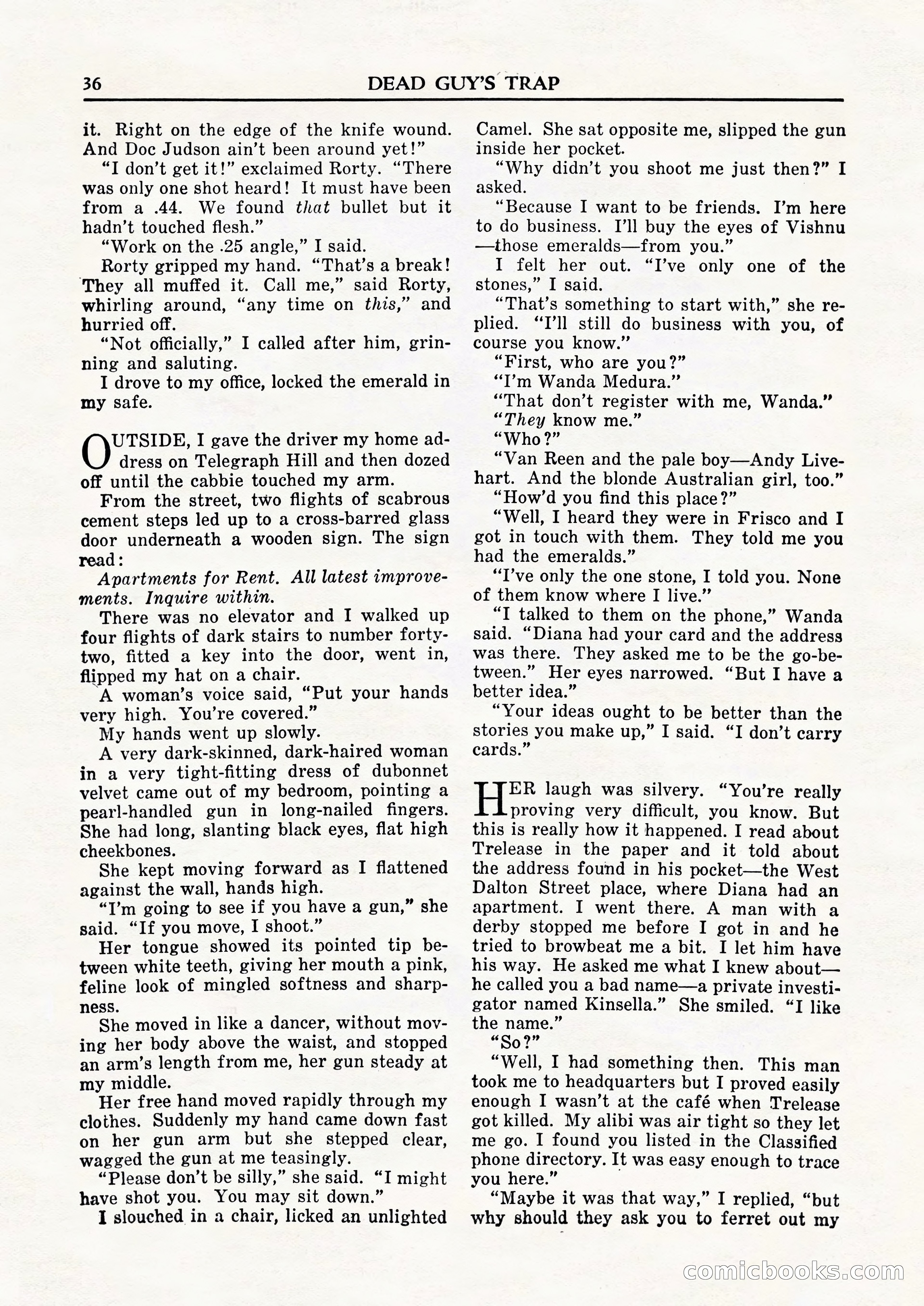 Private Detective Stories, February 1948 — page 38 of 84