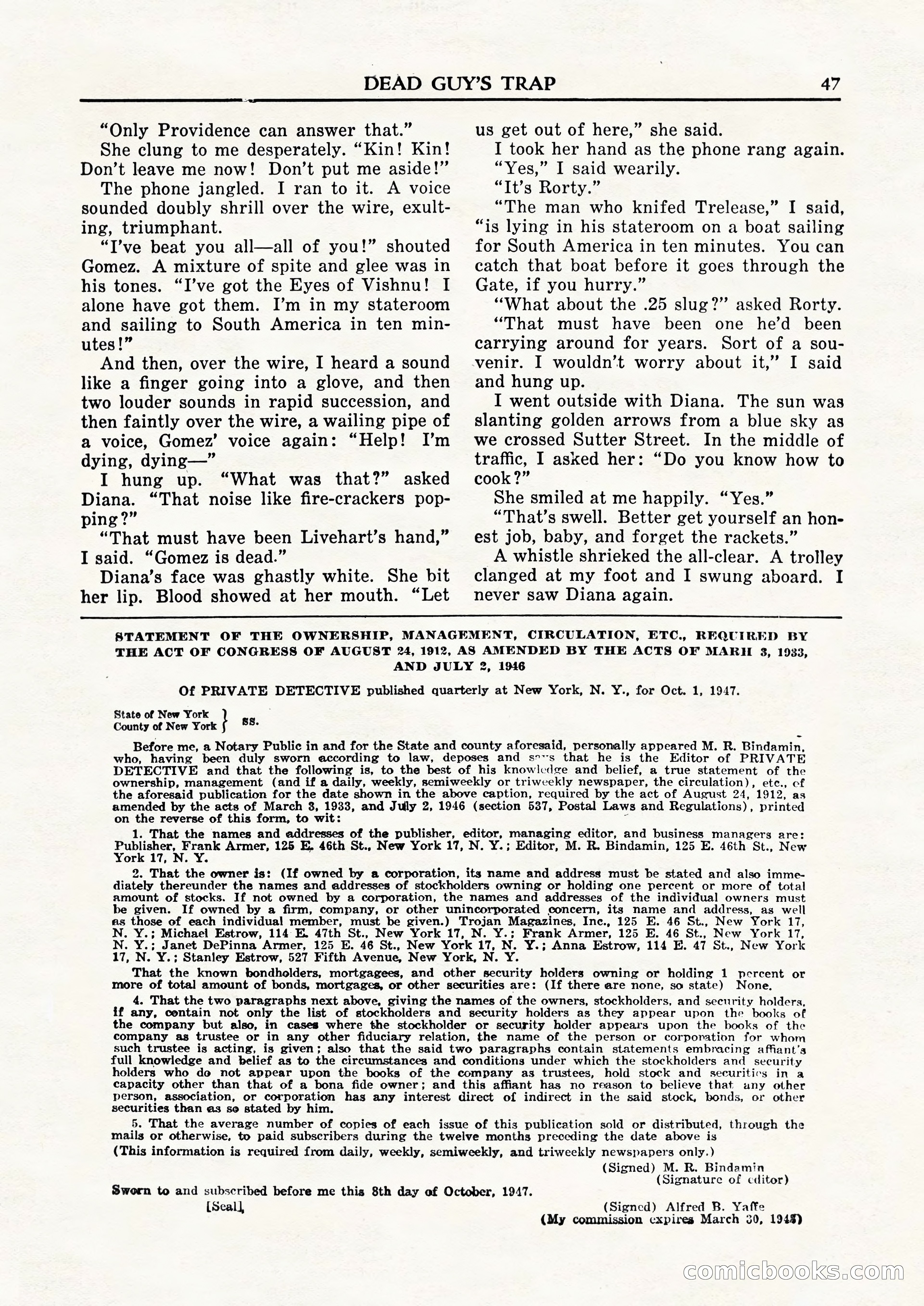 Private Detective Stories, February 1948 — page 49 of 84