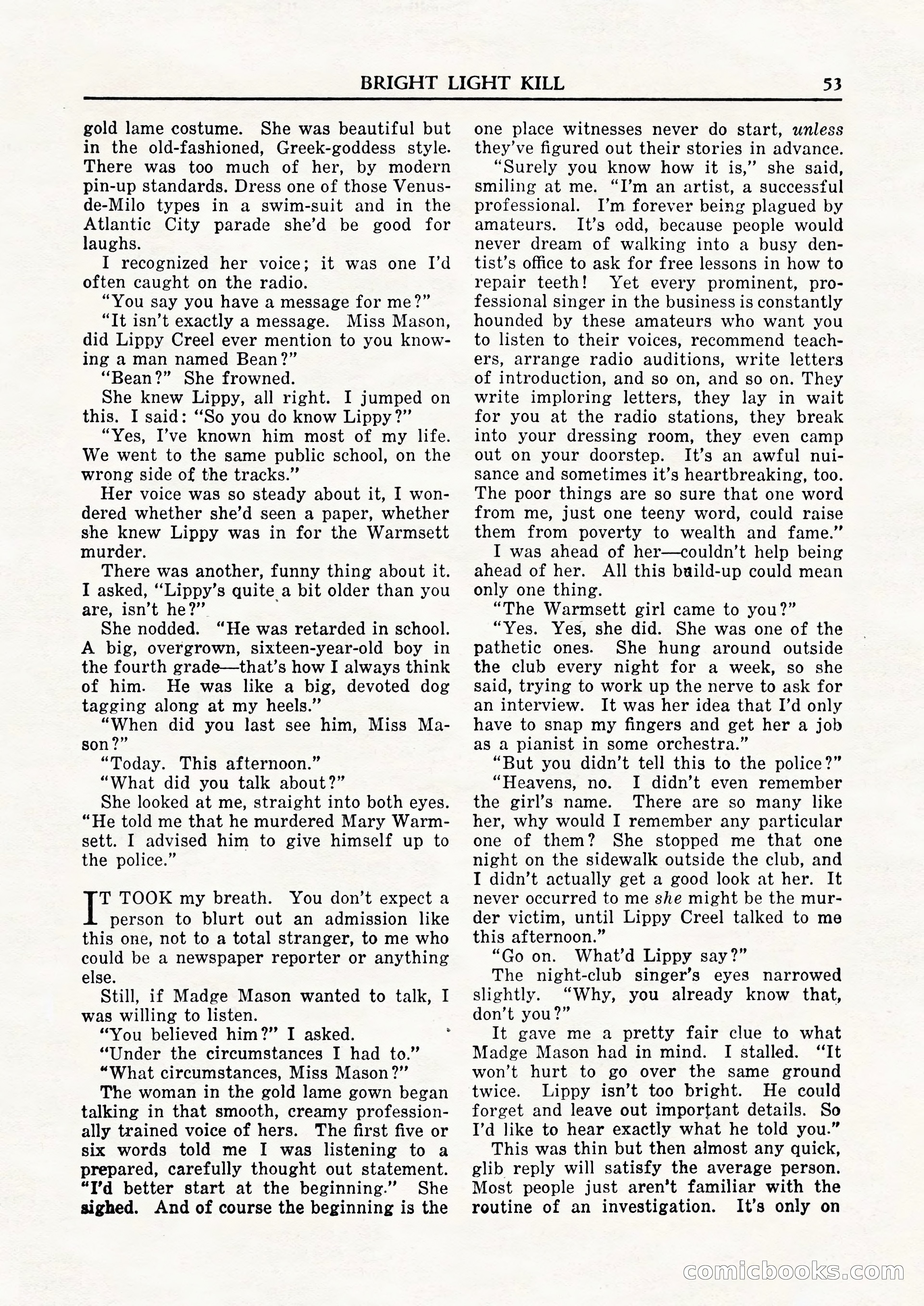 Private Detective Stories, February 1948 — page 55 of 84