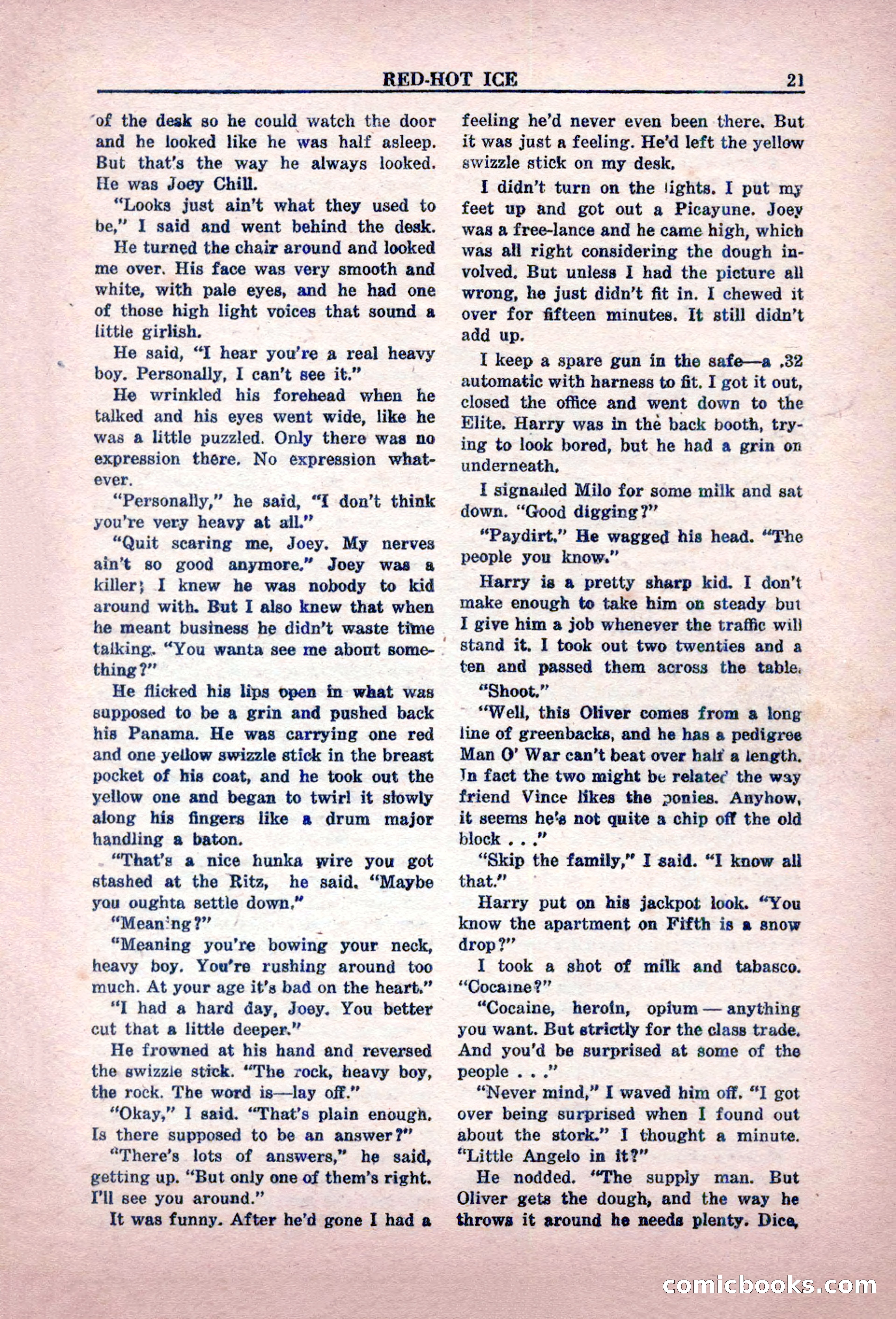 Private Detective Stories, February 1949 — page 21 of 132