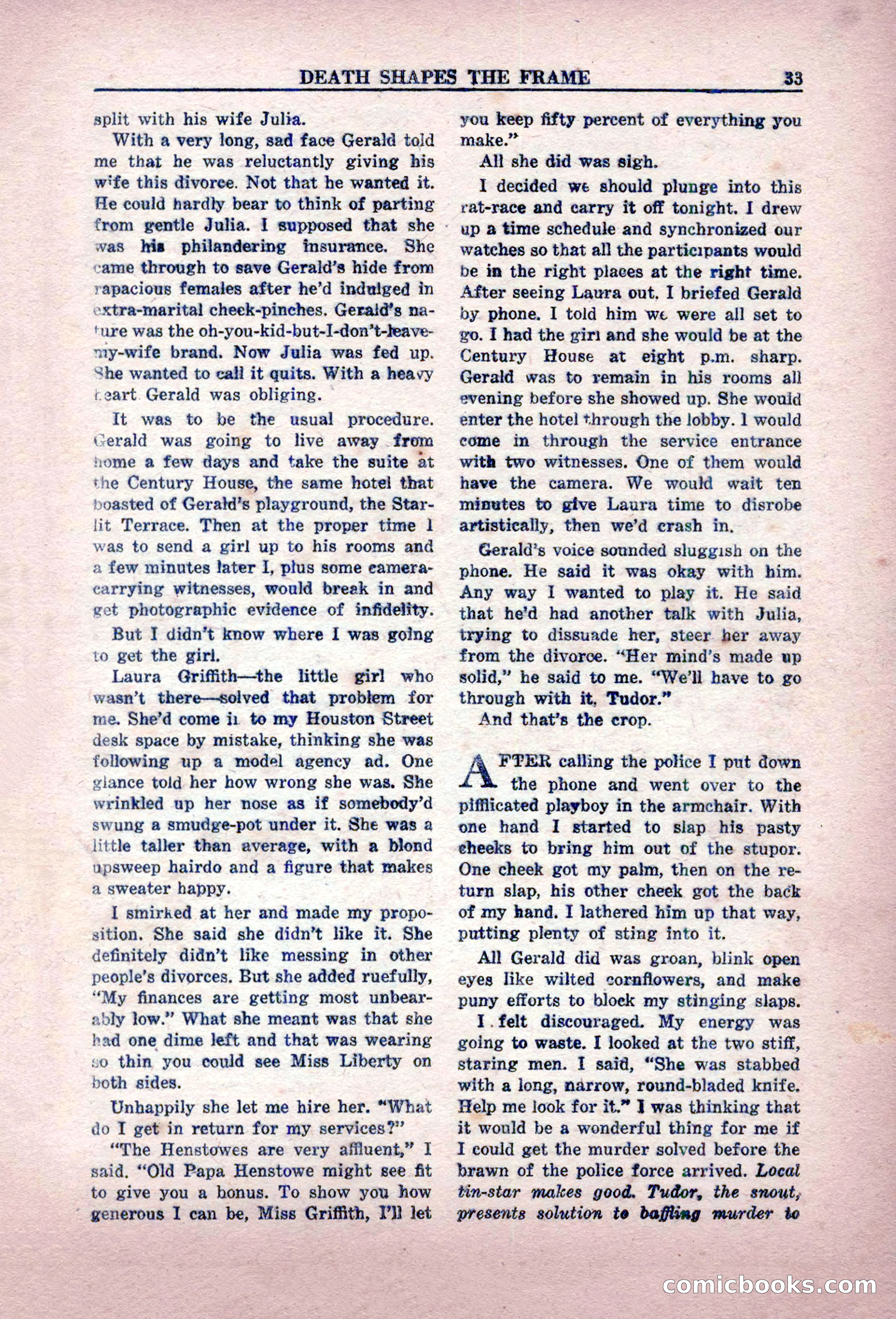 Private Detective Stories, February 1949 — page 33 of 132