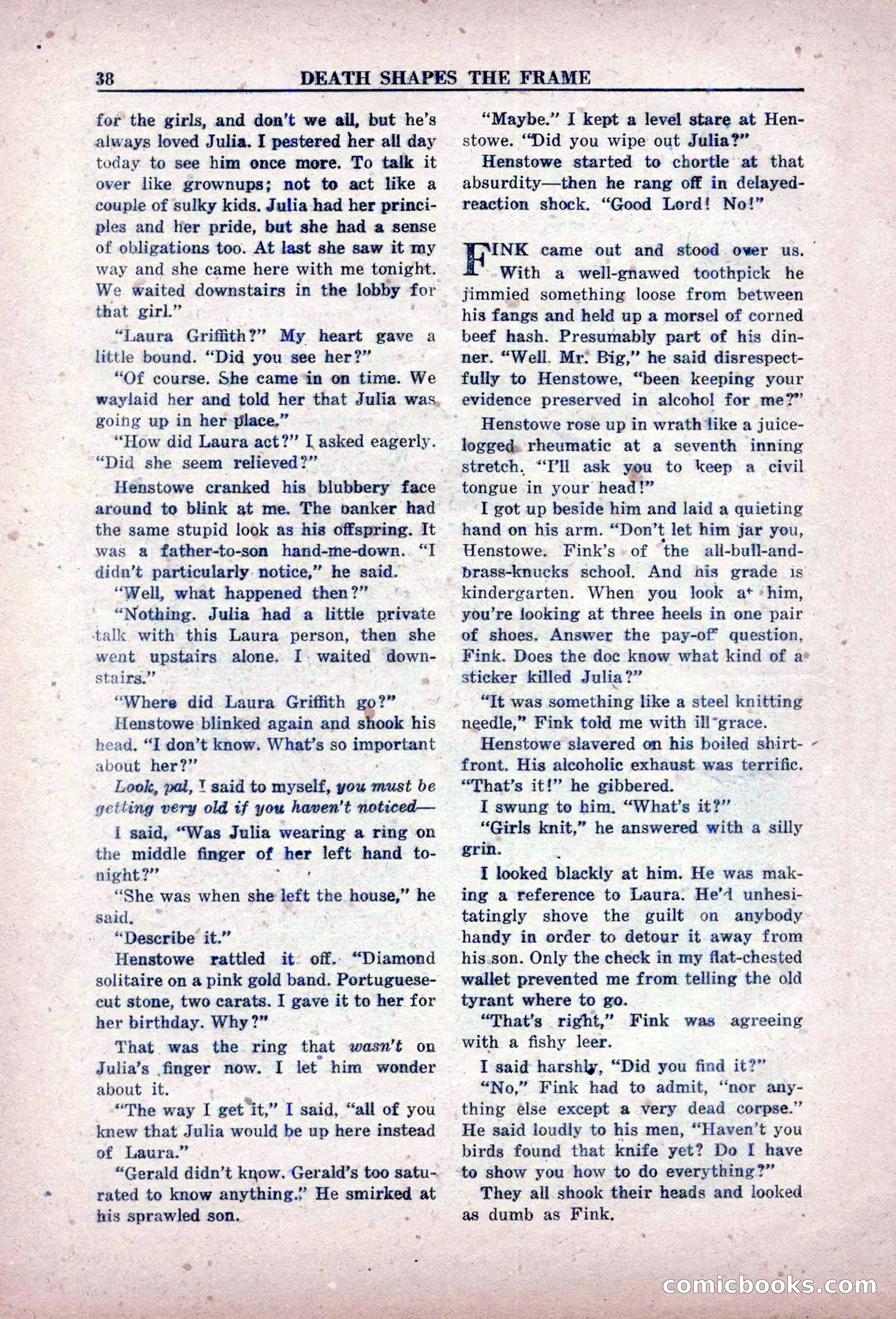 Private Detective Stories, February 1949 — page 38 of 132