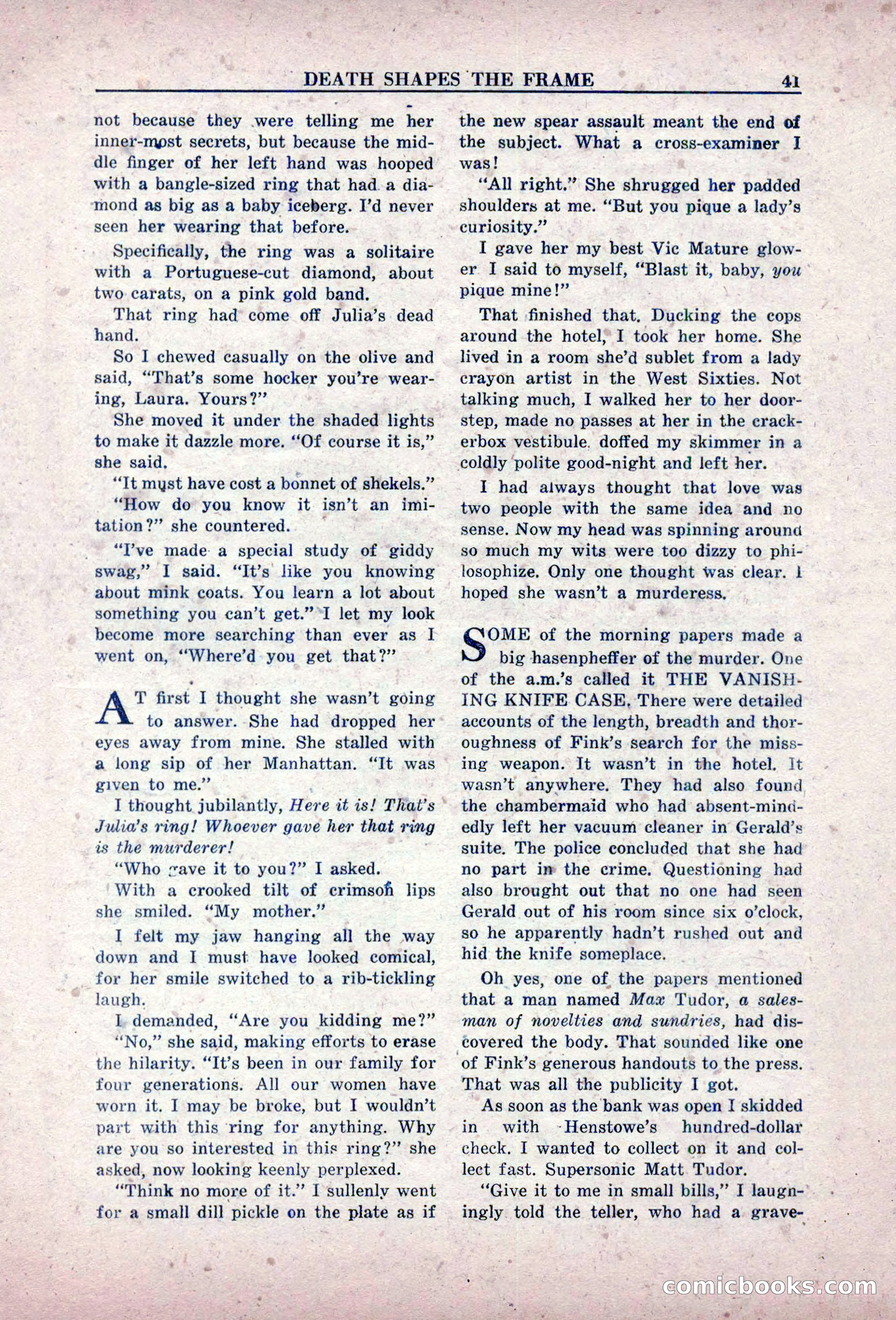 Private Detective Stories, February 1949 — page 41 of 132