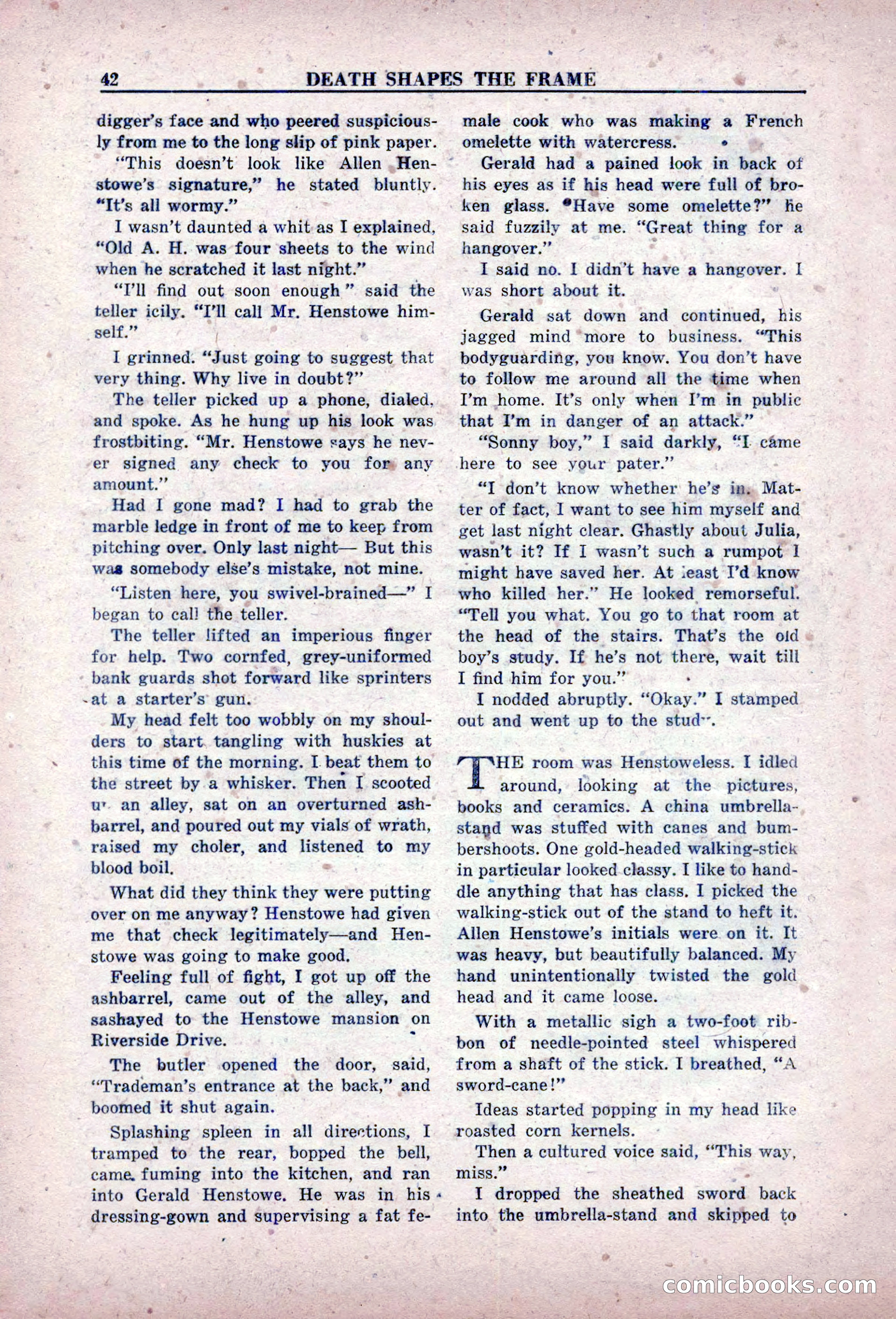 Private Detective Stories, February 1949 — page 42 of 132