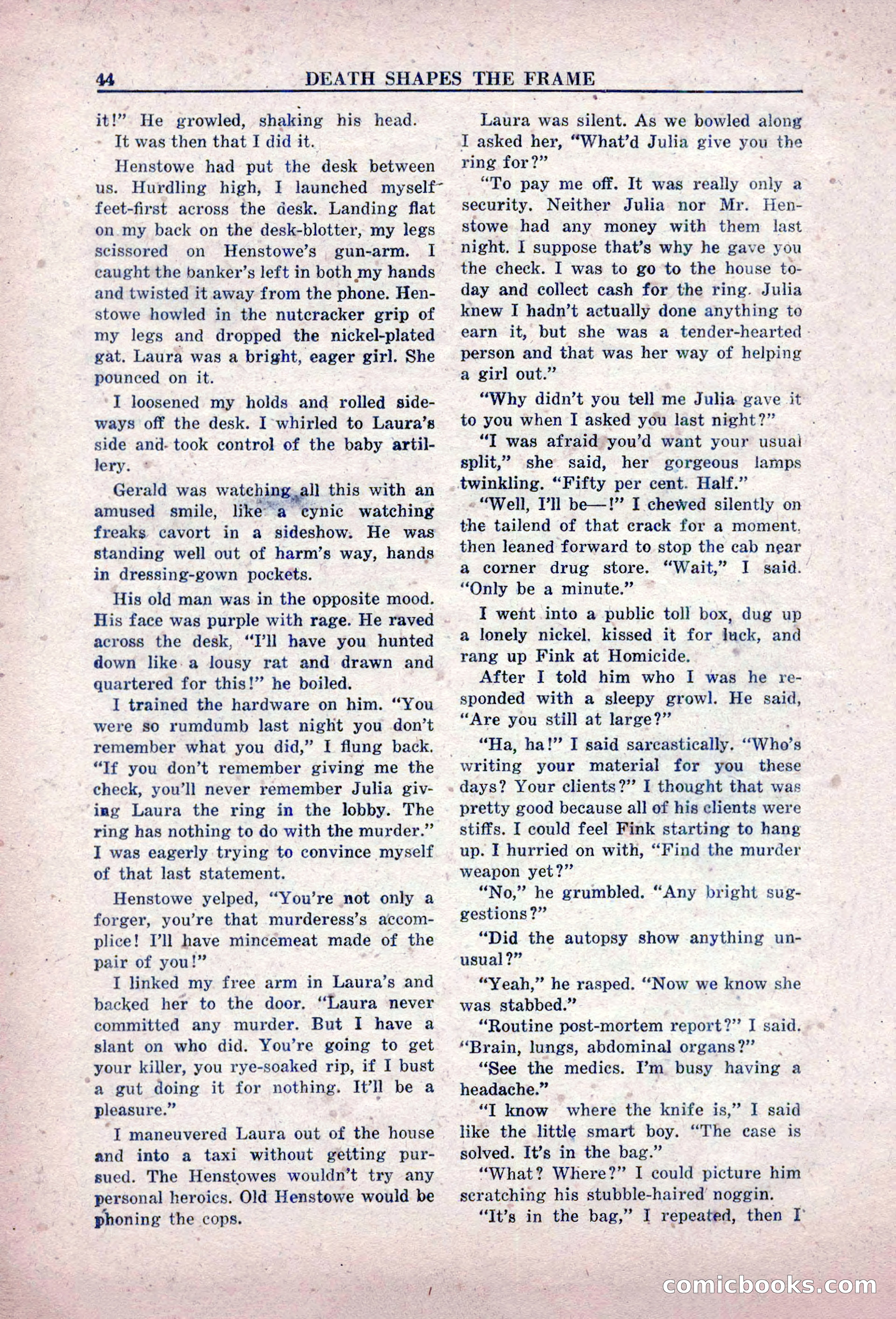 Private Detective Stories, February 1949 — page 44 of 132