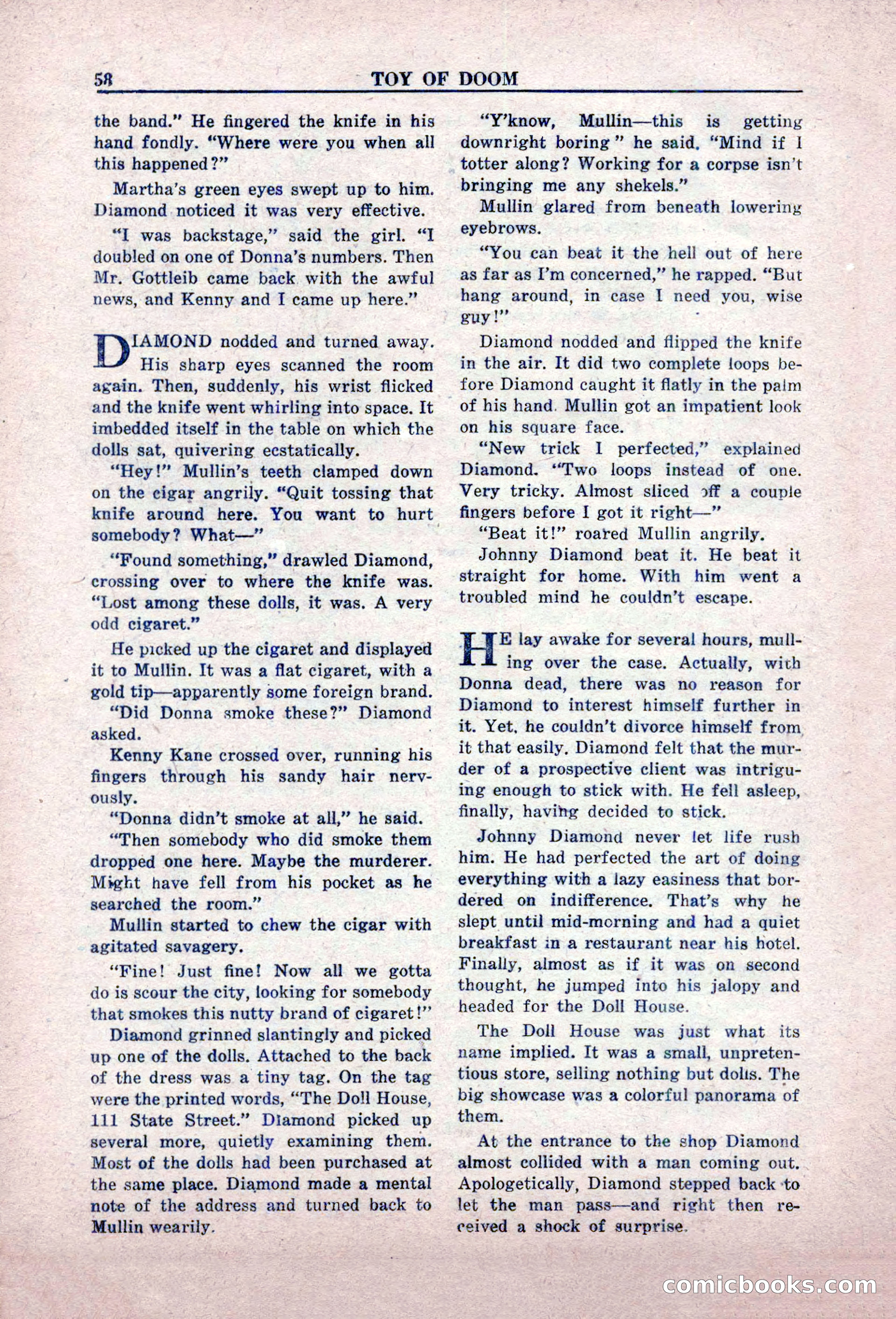Private Detective Stories, February 1949 — page 58 of 132