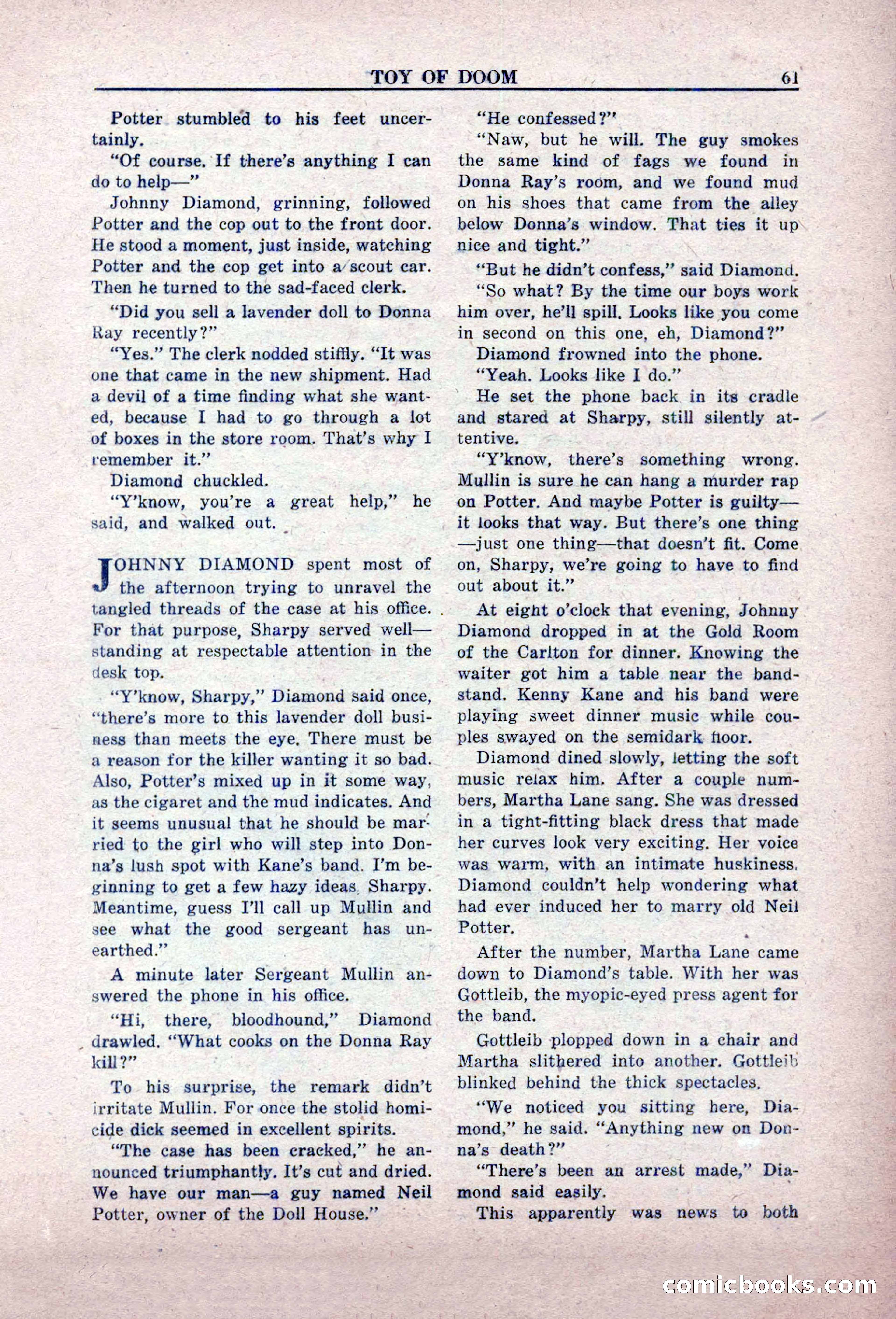 Private Detective Stories, February 1949 — page 61 of 132