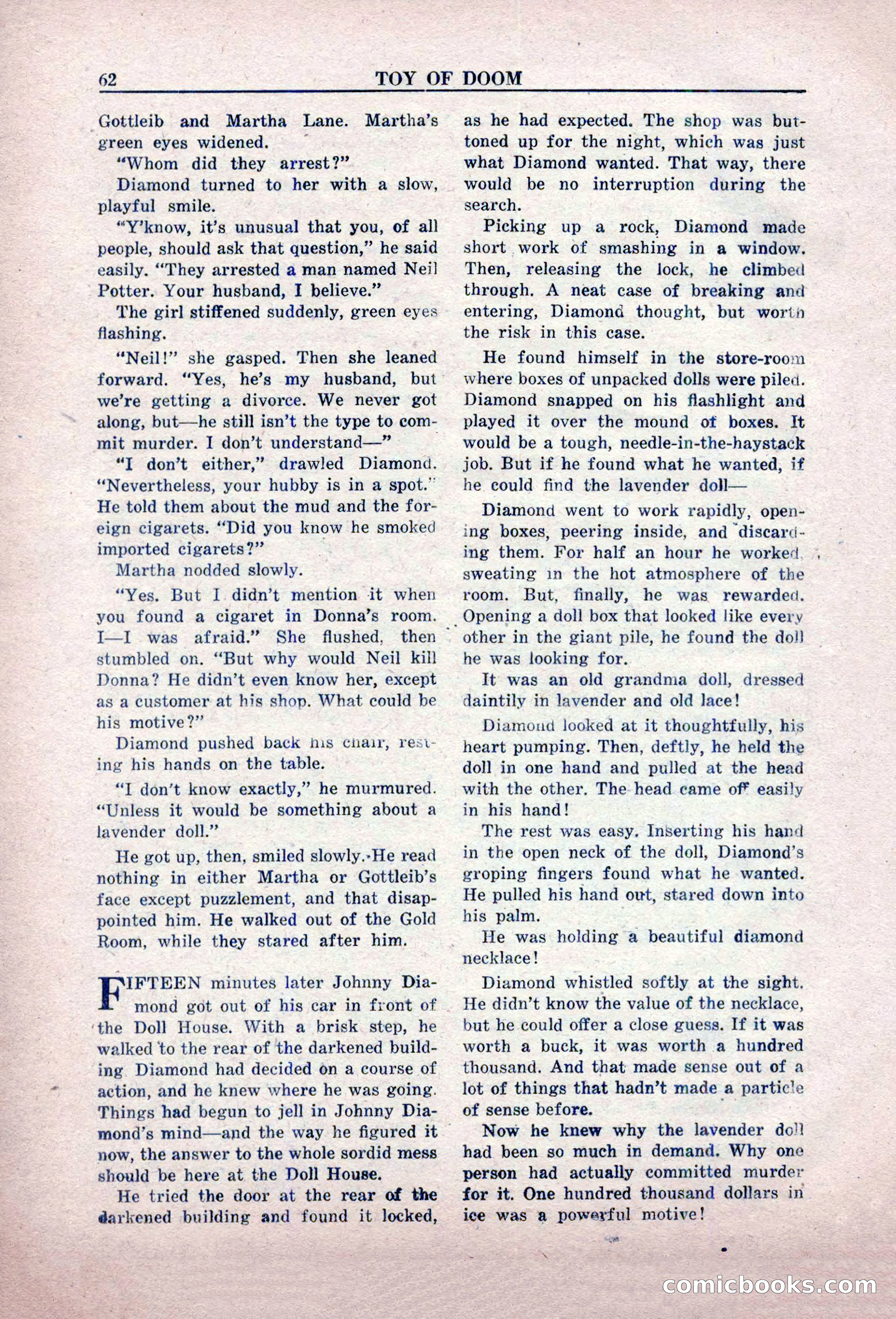 Private Detective Stories, February 1949 — page 62 of 132