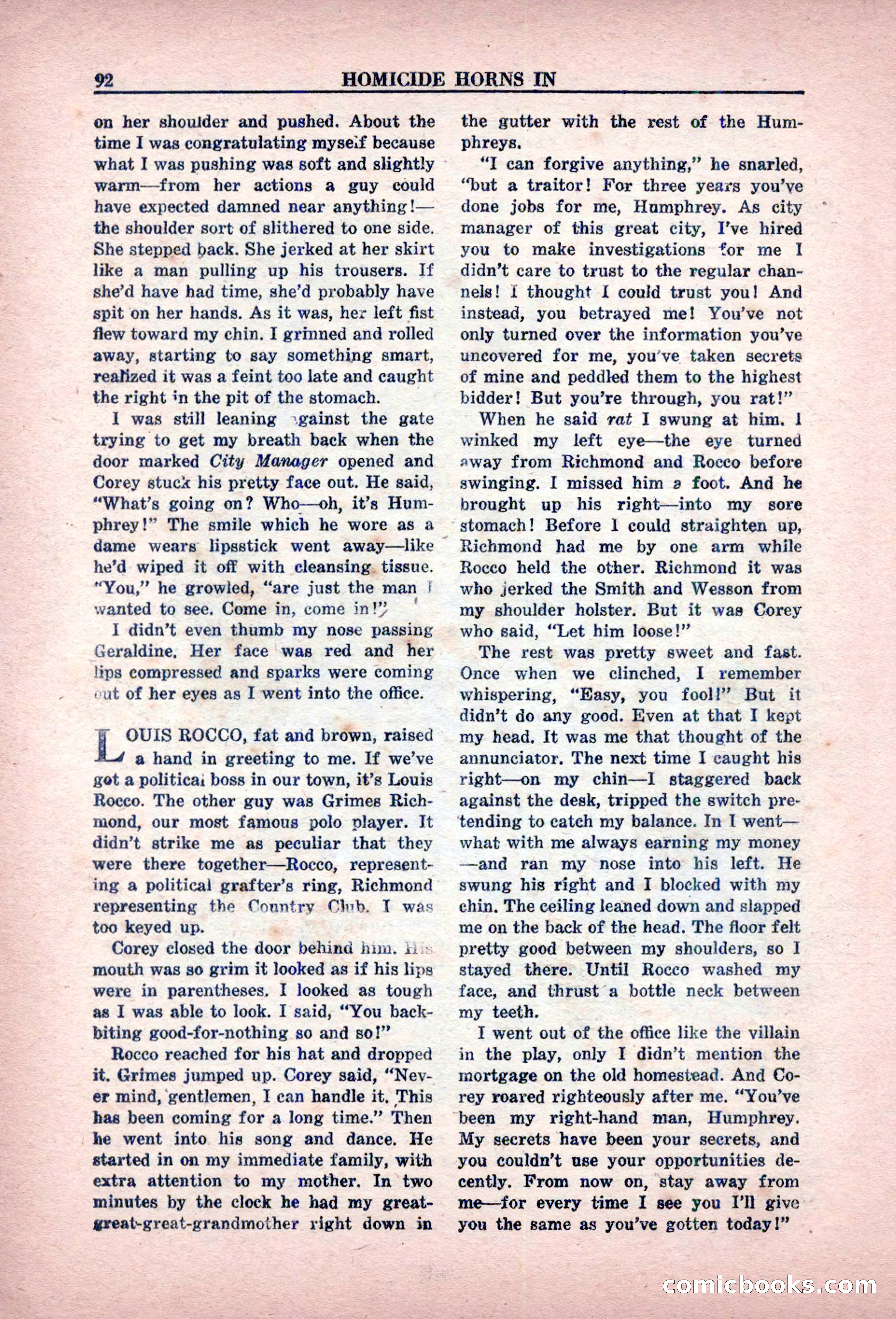 Private Detective Stories, February 1949 — page 92 of 132