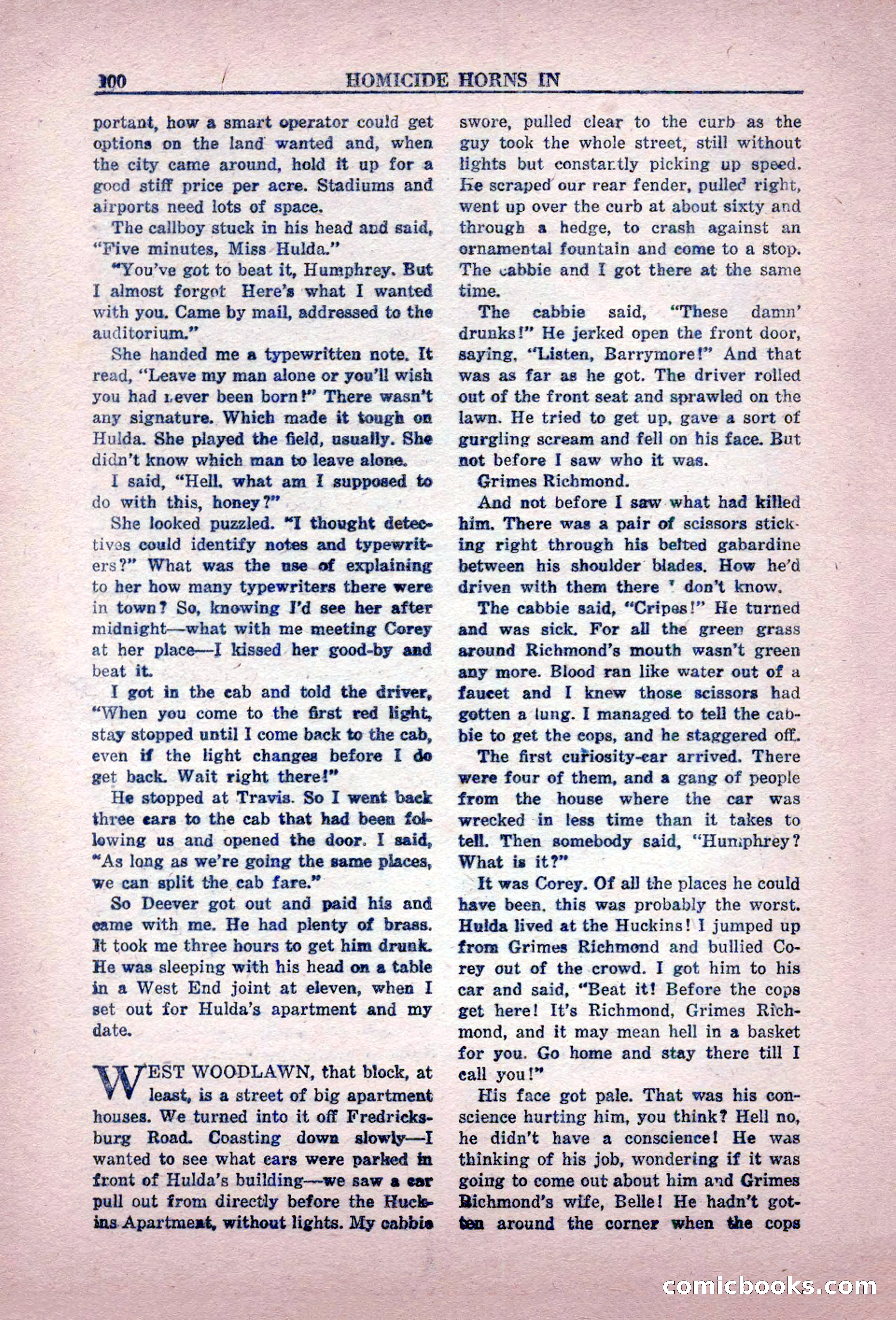 Private Detective Stories, February 1949 — page 100 of 132