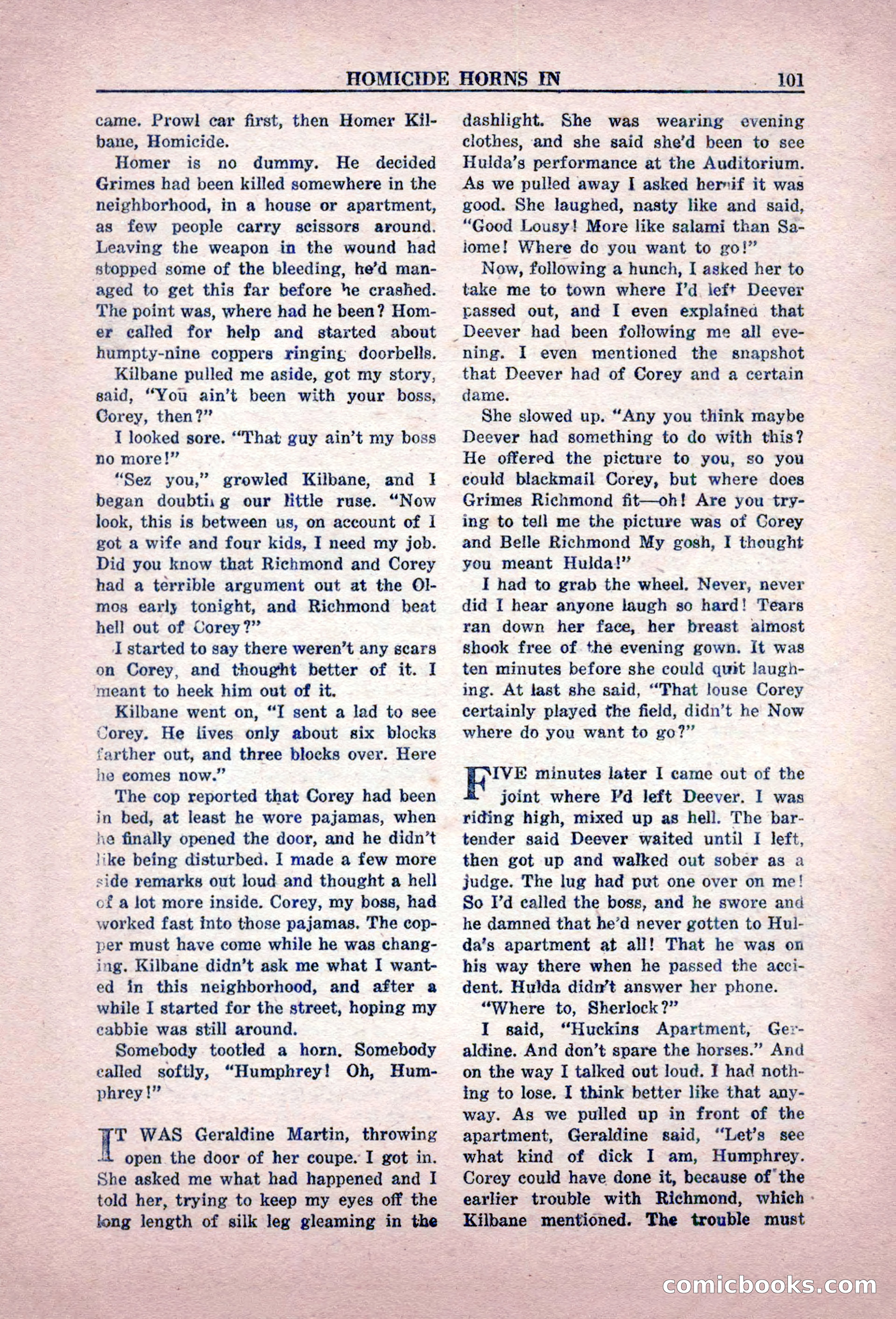 Private Detective Stories, February 1949 — page 101 of 132