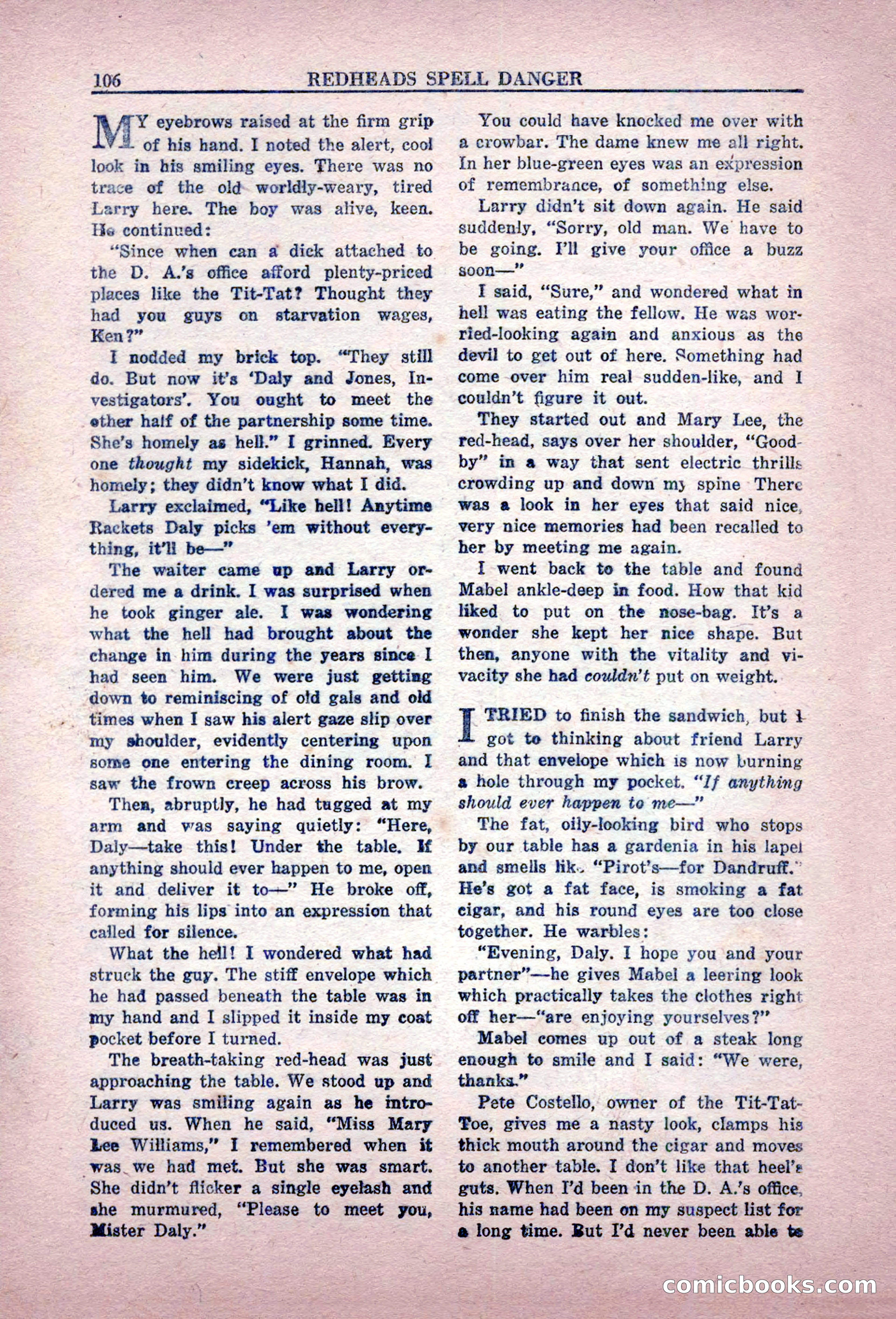Private Detective Stories, February 1949 — page 106 of 132