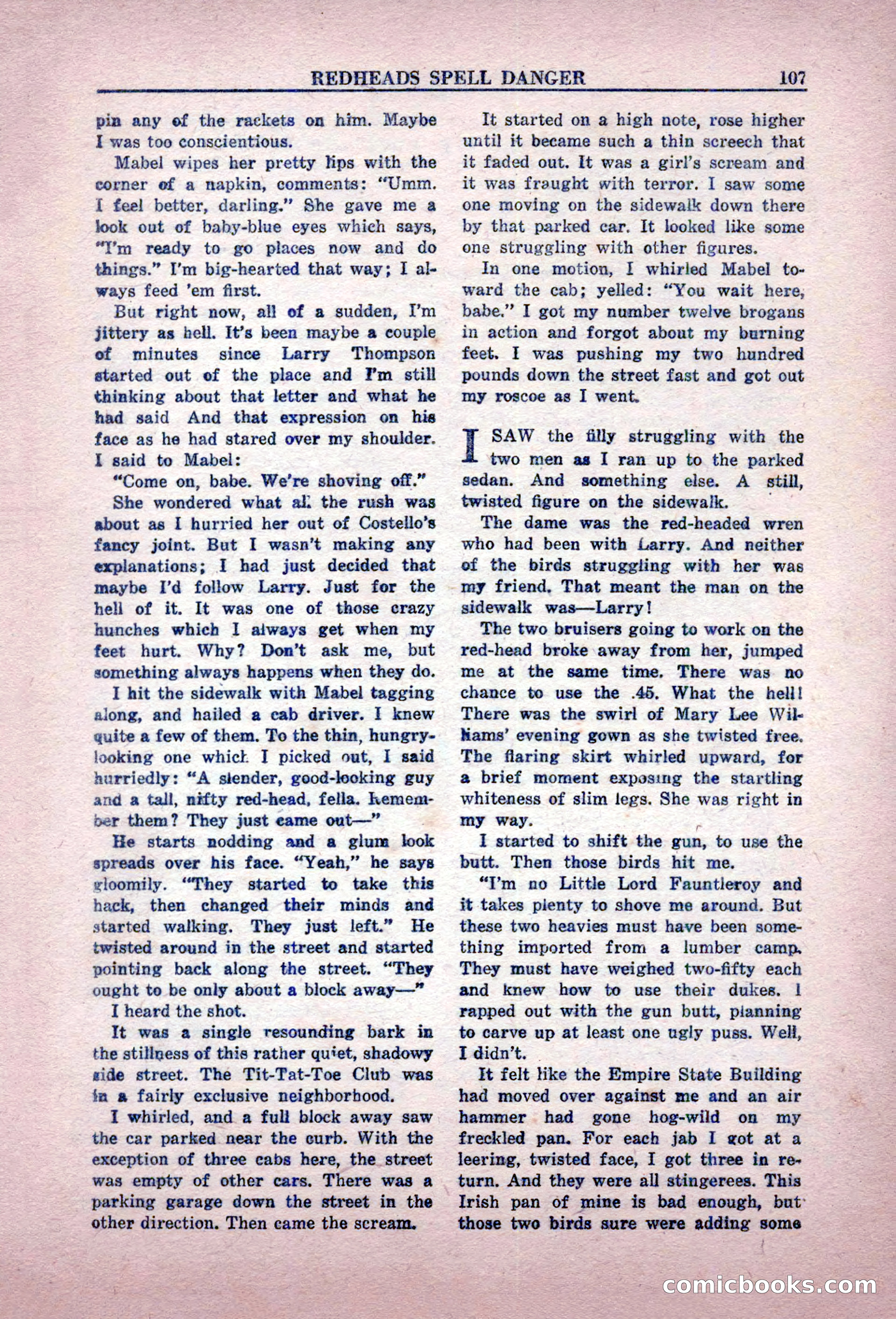 Private Detective Stories, February 1949 — page 107 of 132
