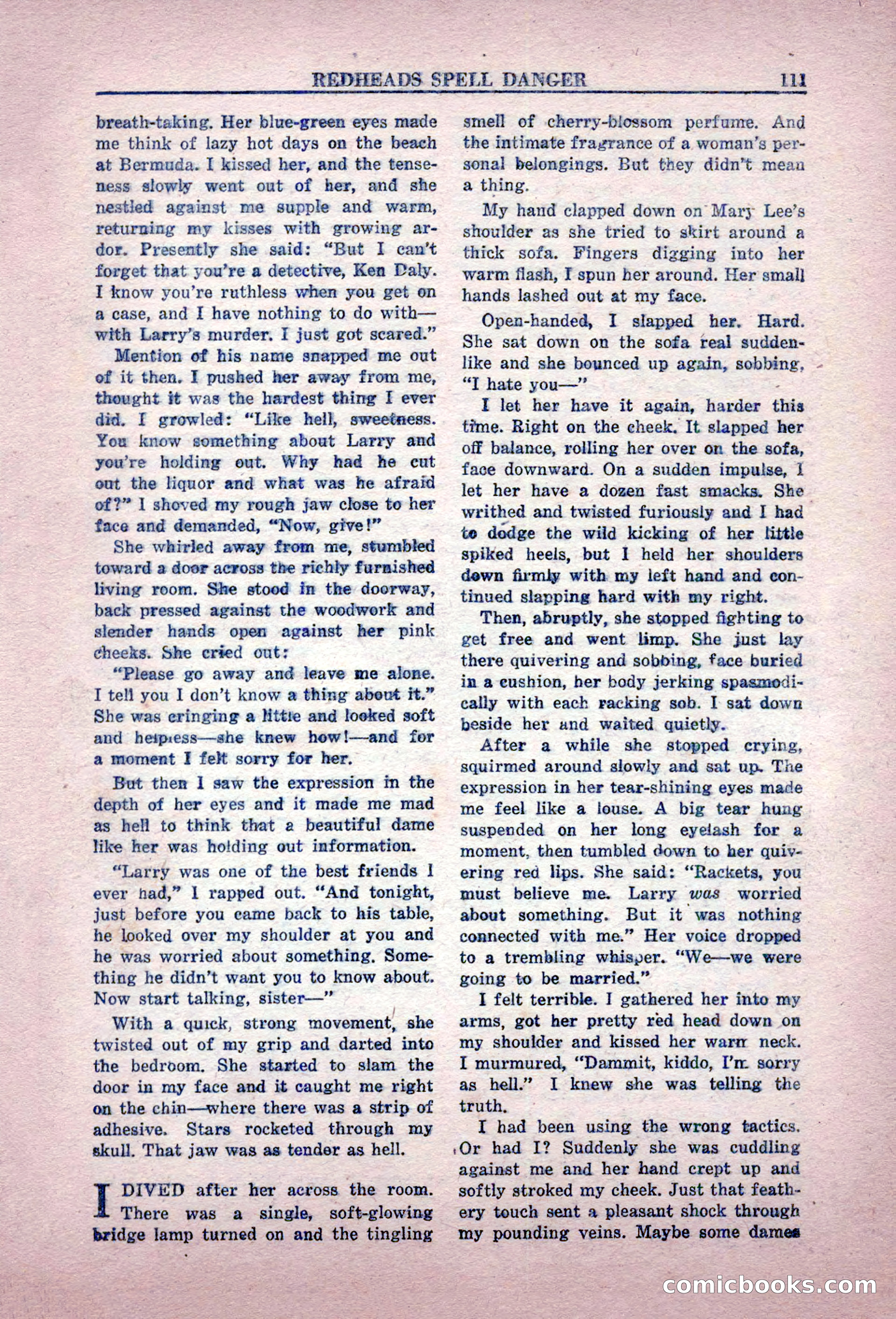 Private Detective Stories, February 1949 — page 111 of 132