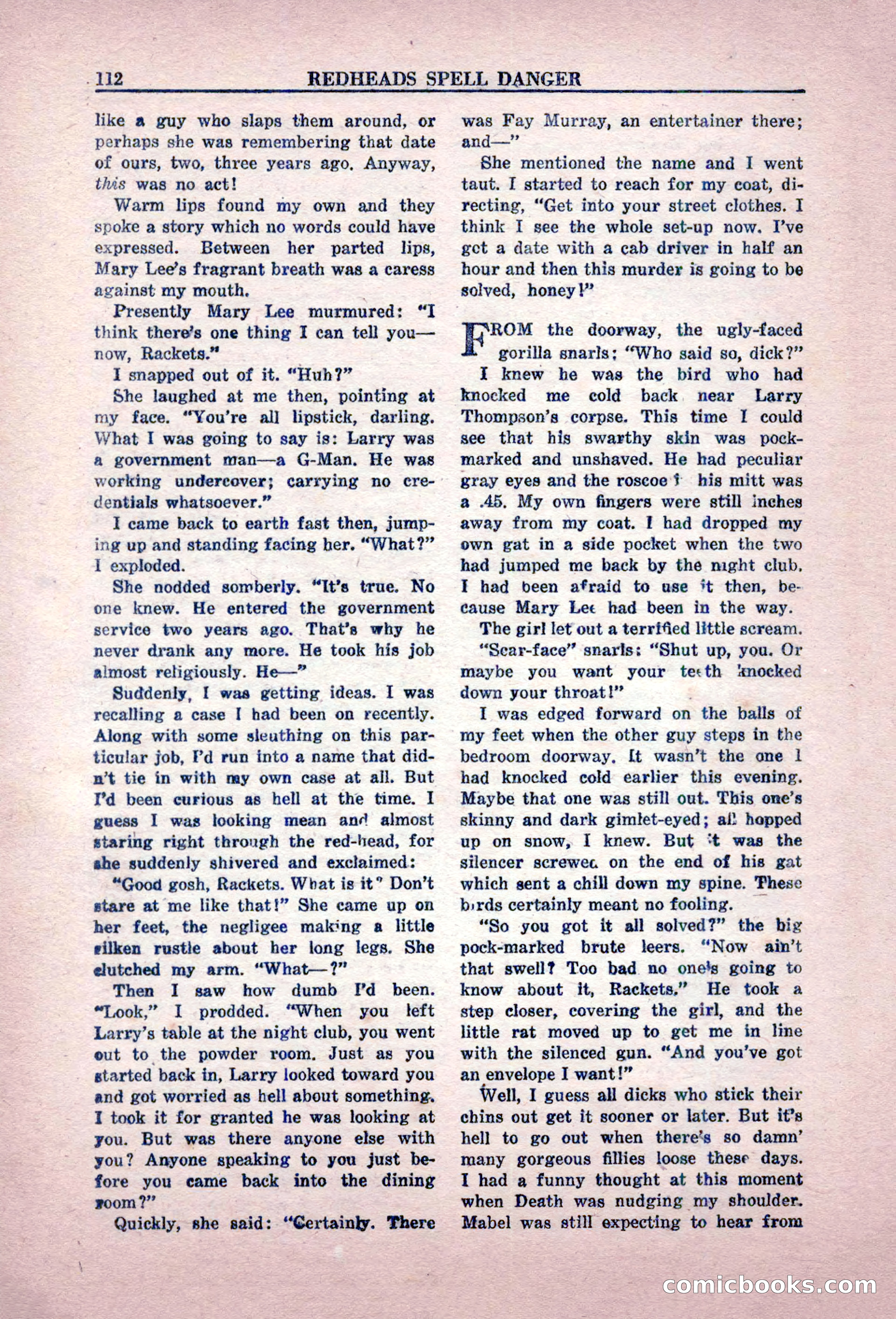 Private Detective Stories, February 1949 — page 112 of 132