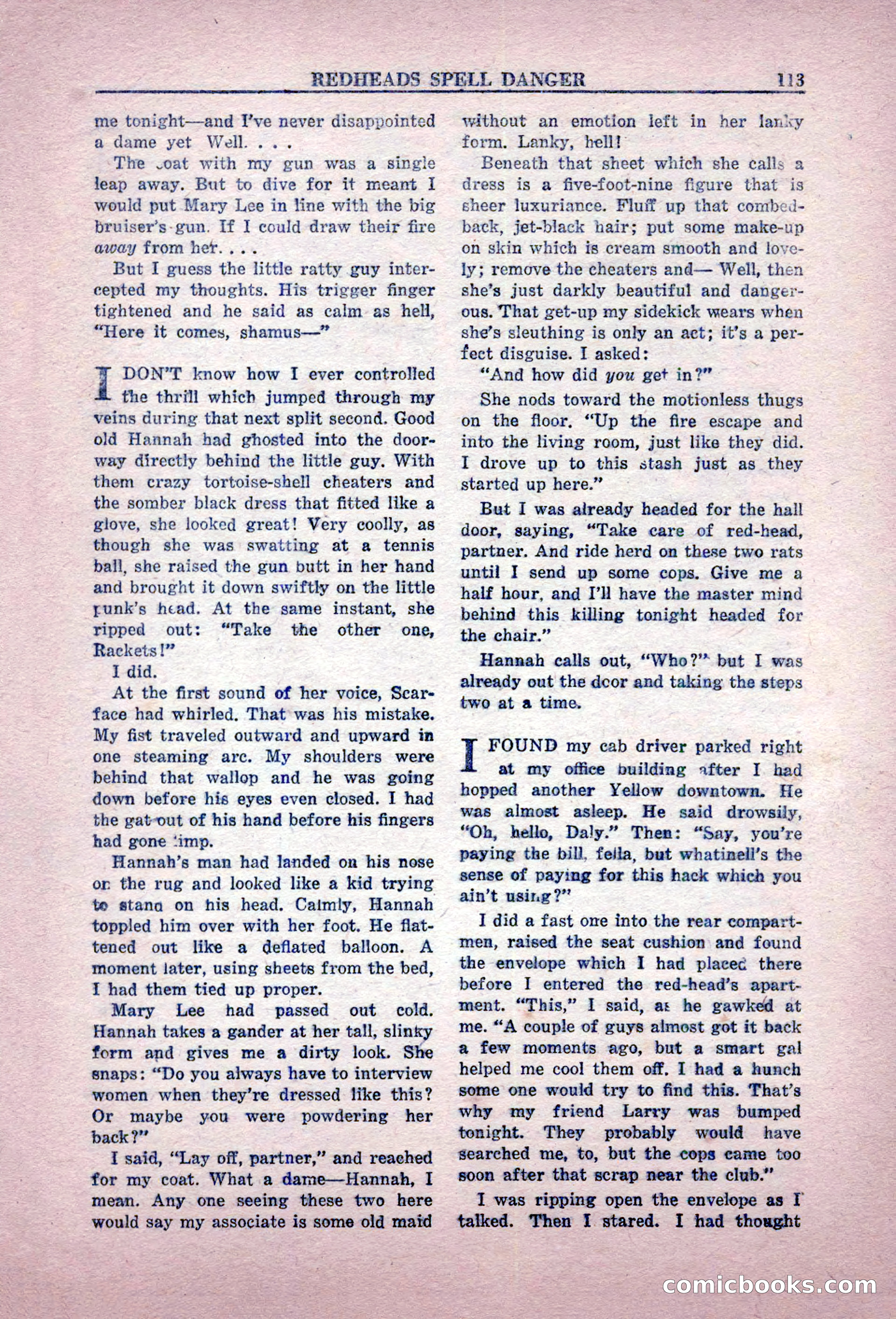 Private Detective Stories, February 1949 — page 113 of 132