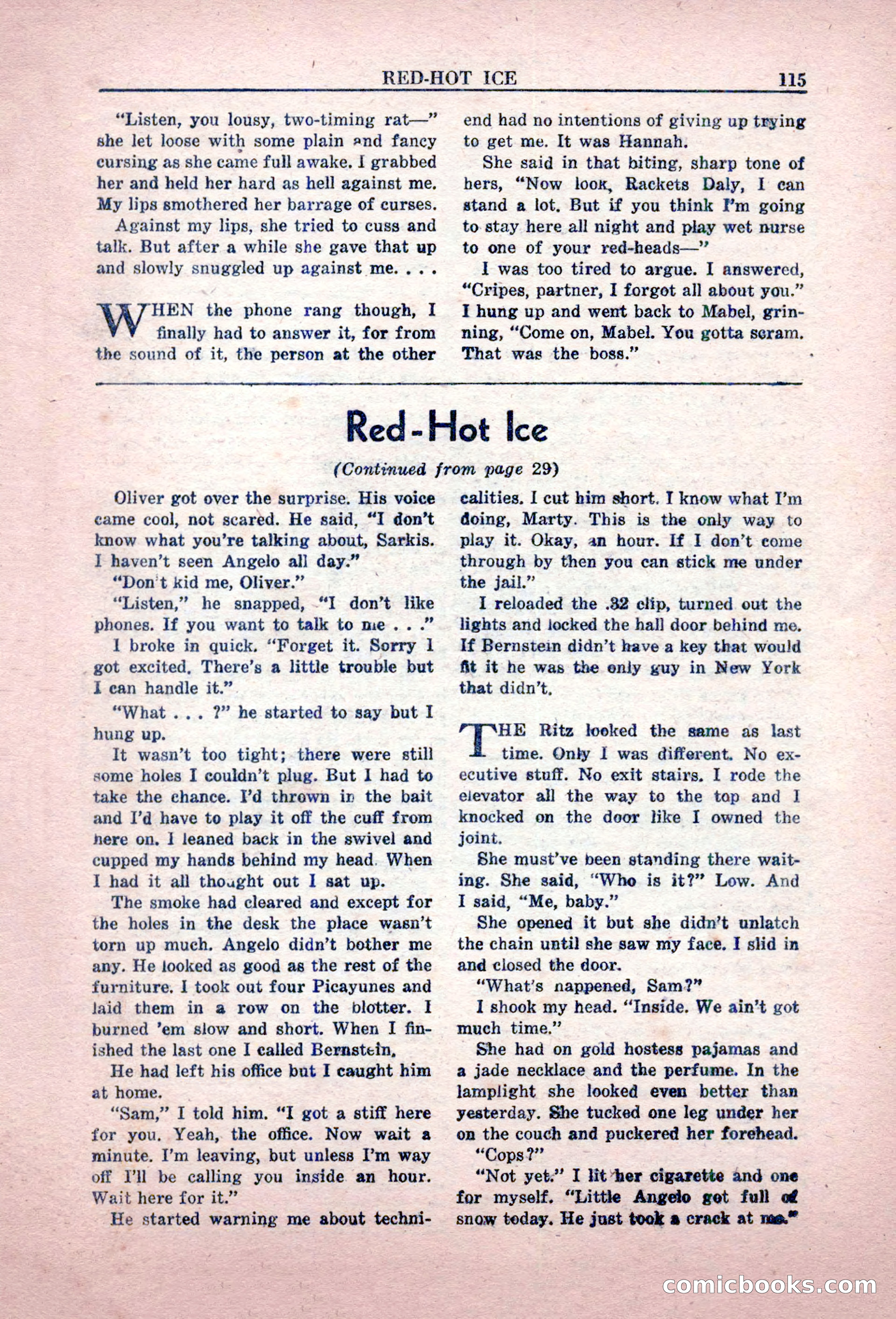 Private Detective Stories, February 1949 — page 115 of 132