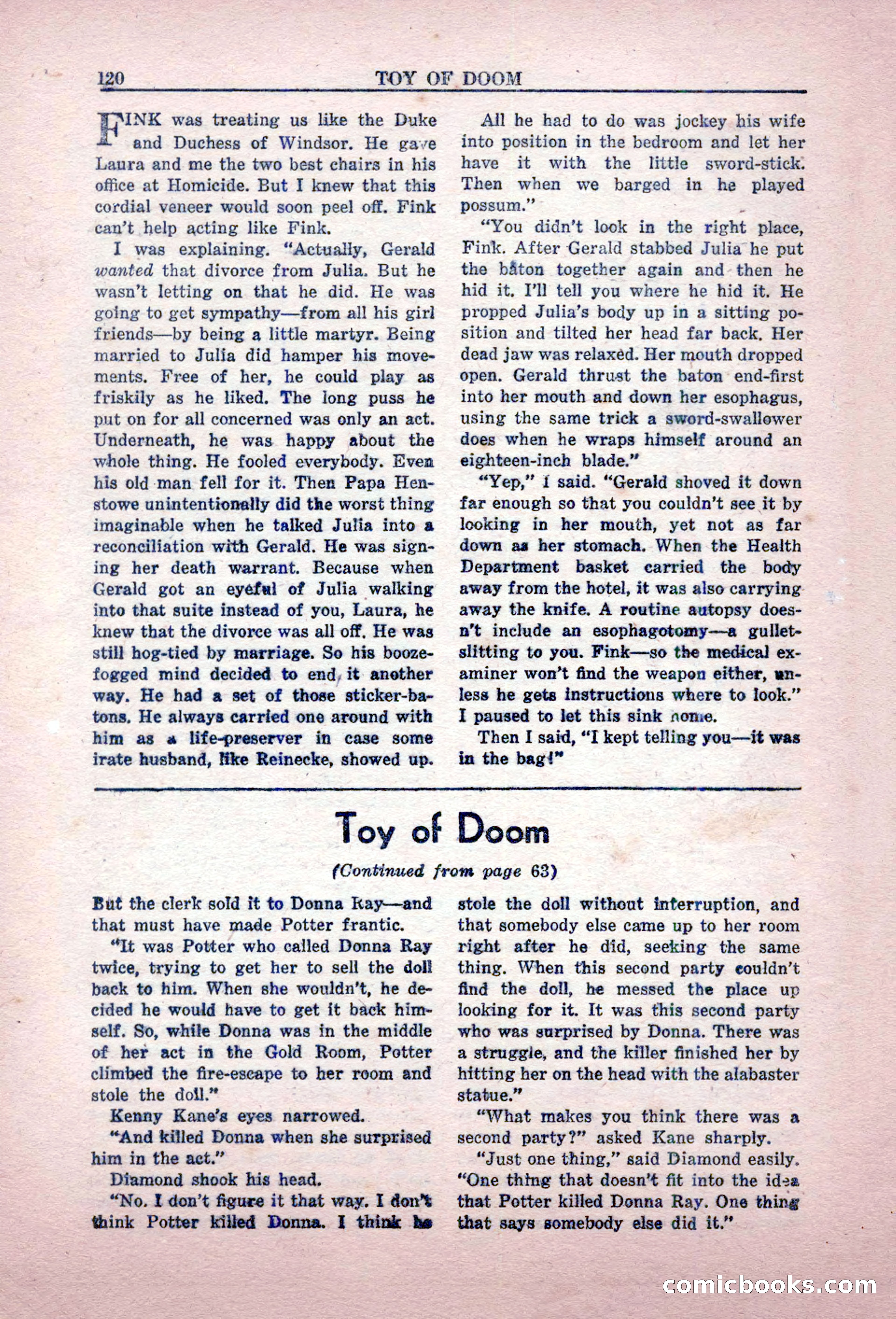 Private Detective Stories, February 1949 — page 120 of 132
