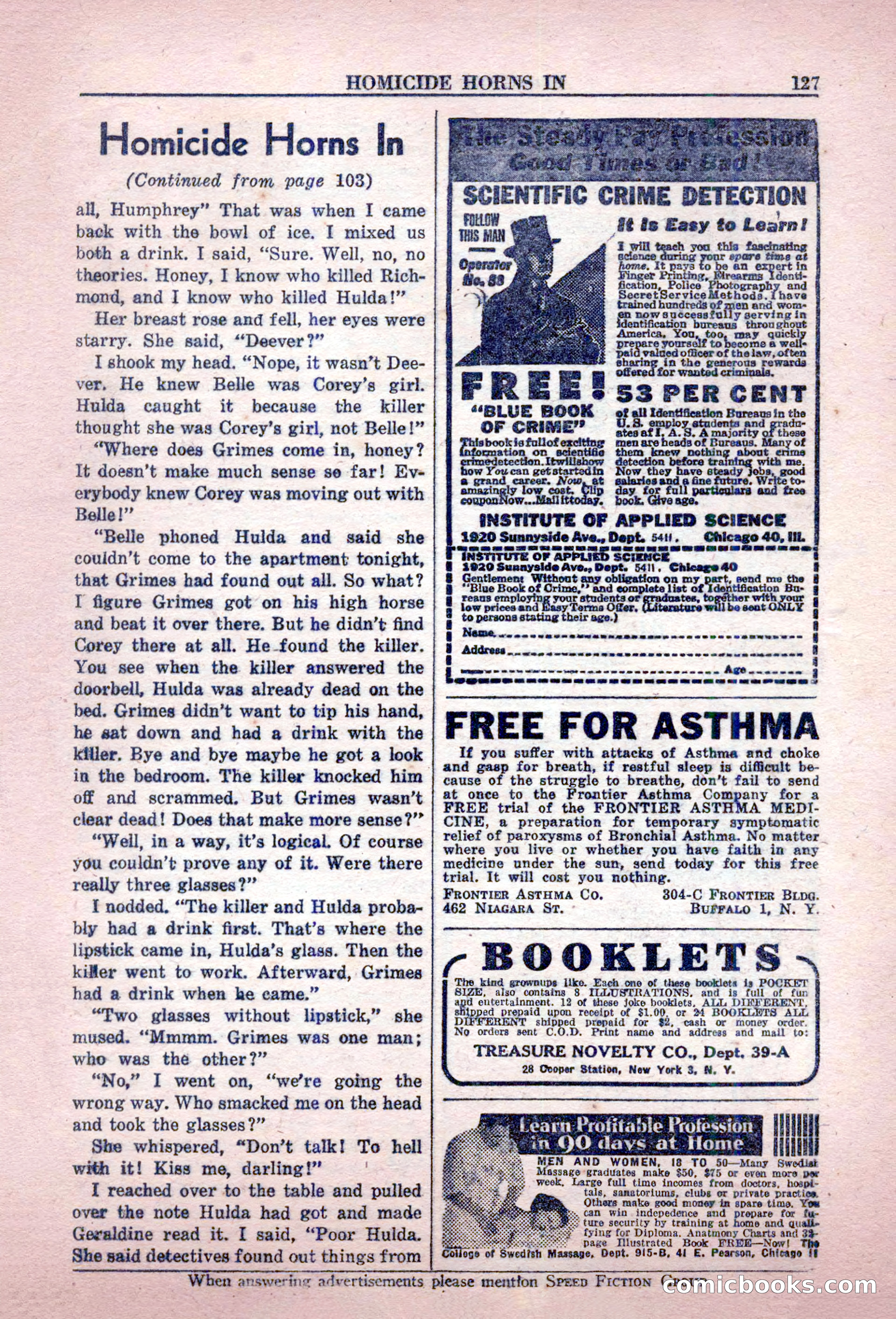 Private Detective Stories, February 1949 — page 127 of 132