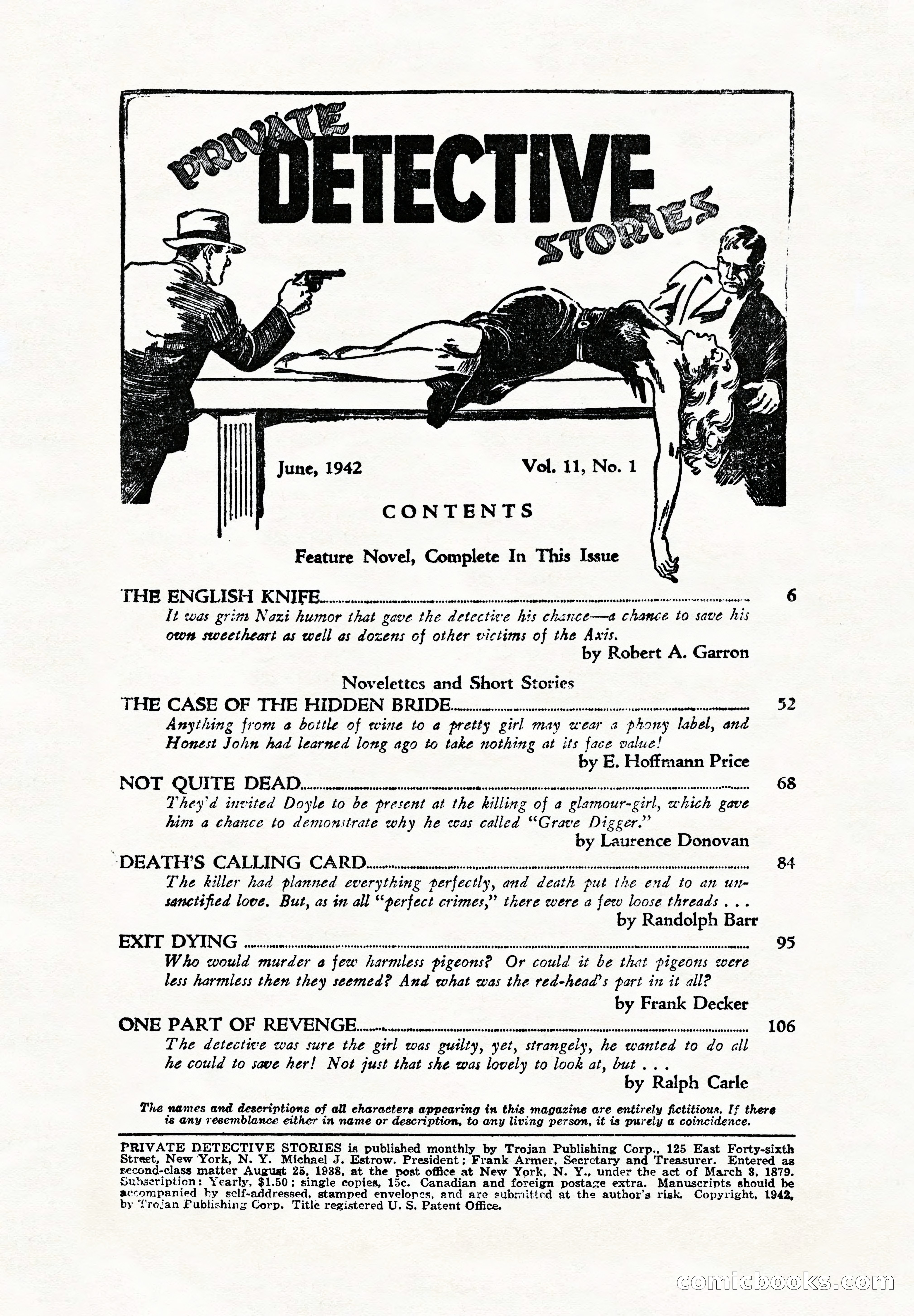 Private Detective Stories, June 1942 — page 4 of 132