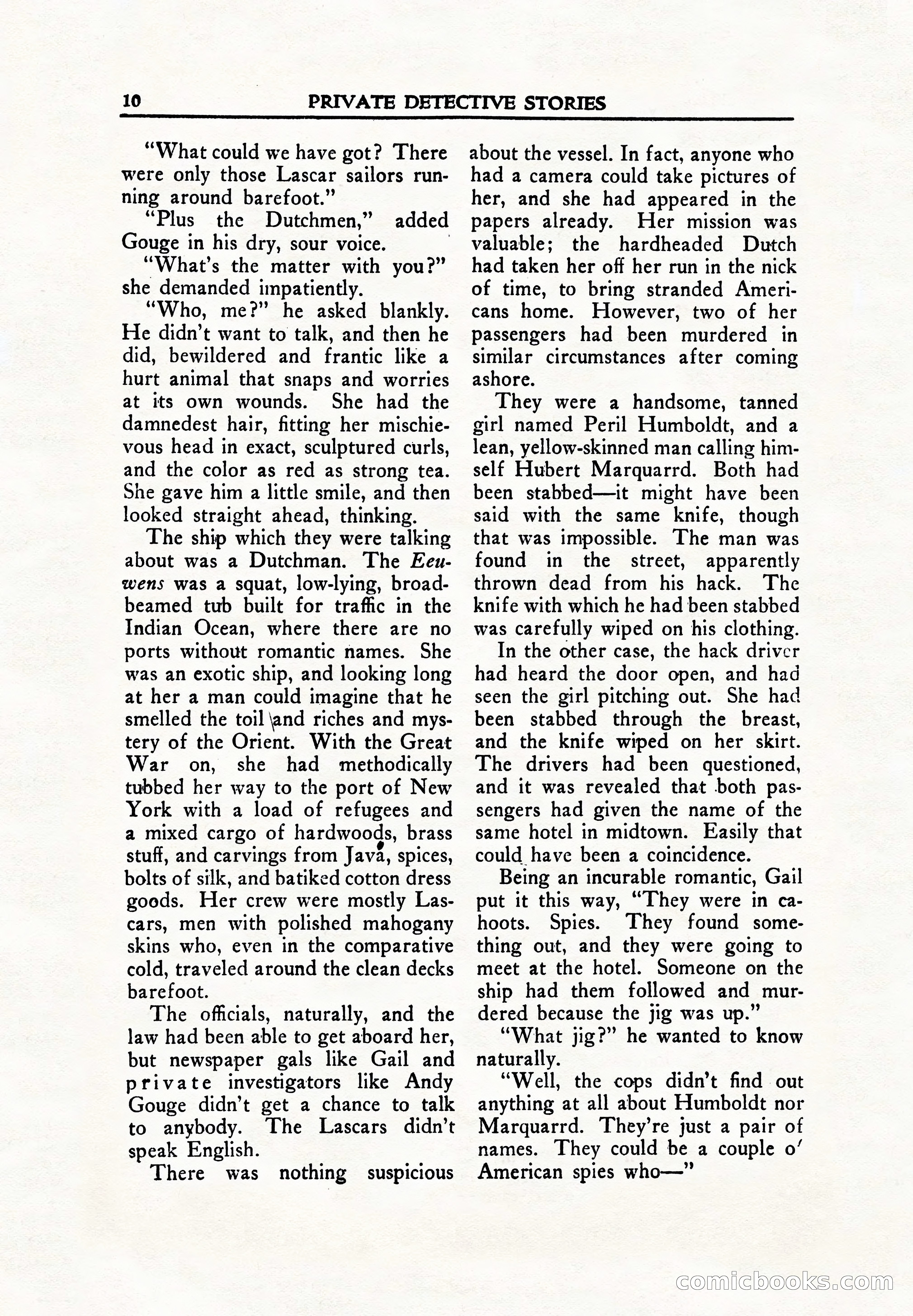 Private Detective Stories, June 1942 — page 12 of 132