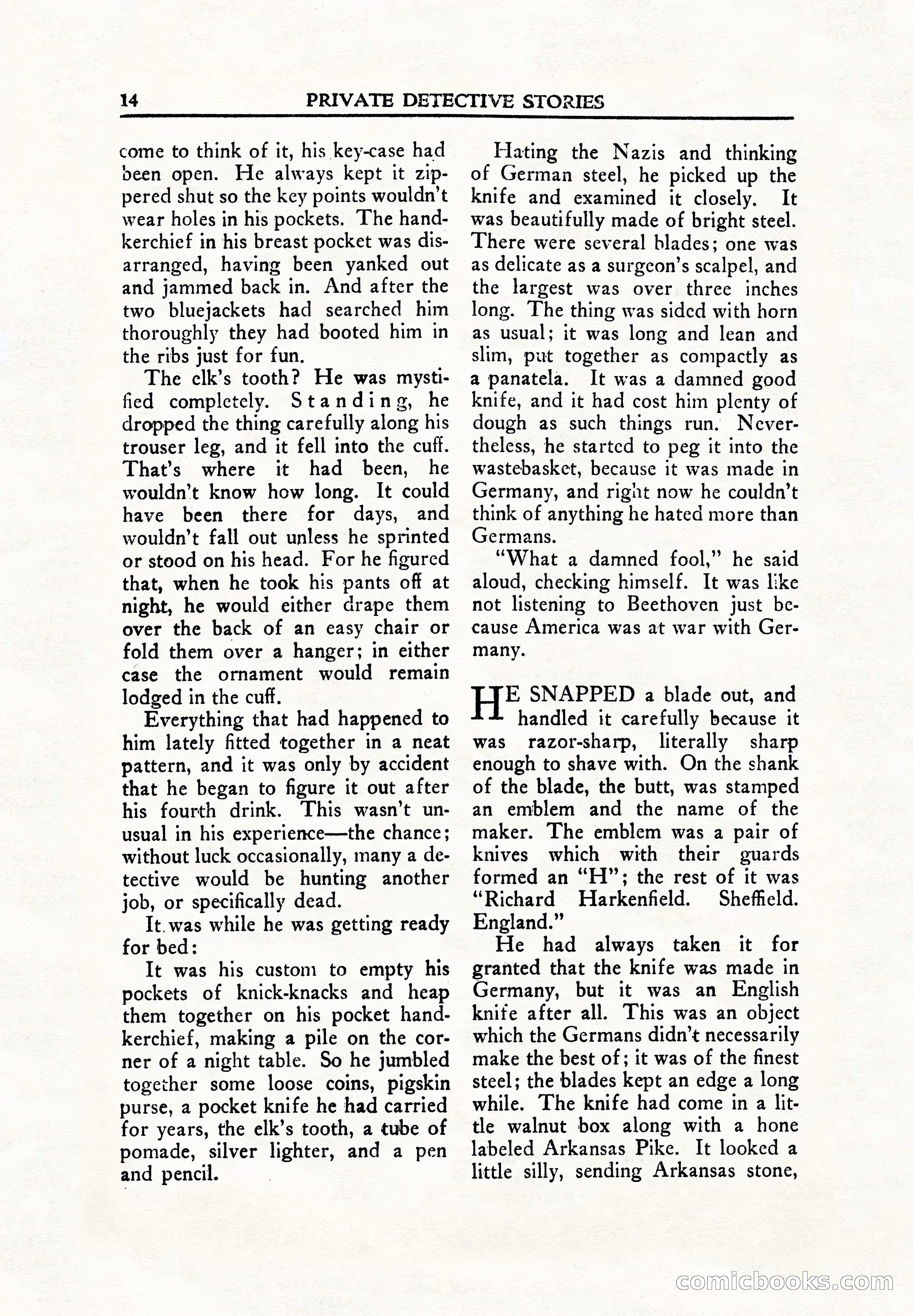 Private Detective Stories, June 1942 — page 16 of 132