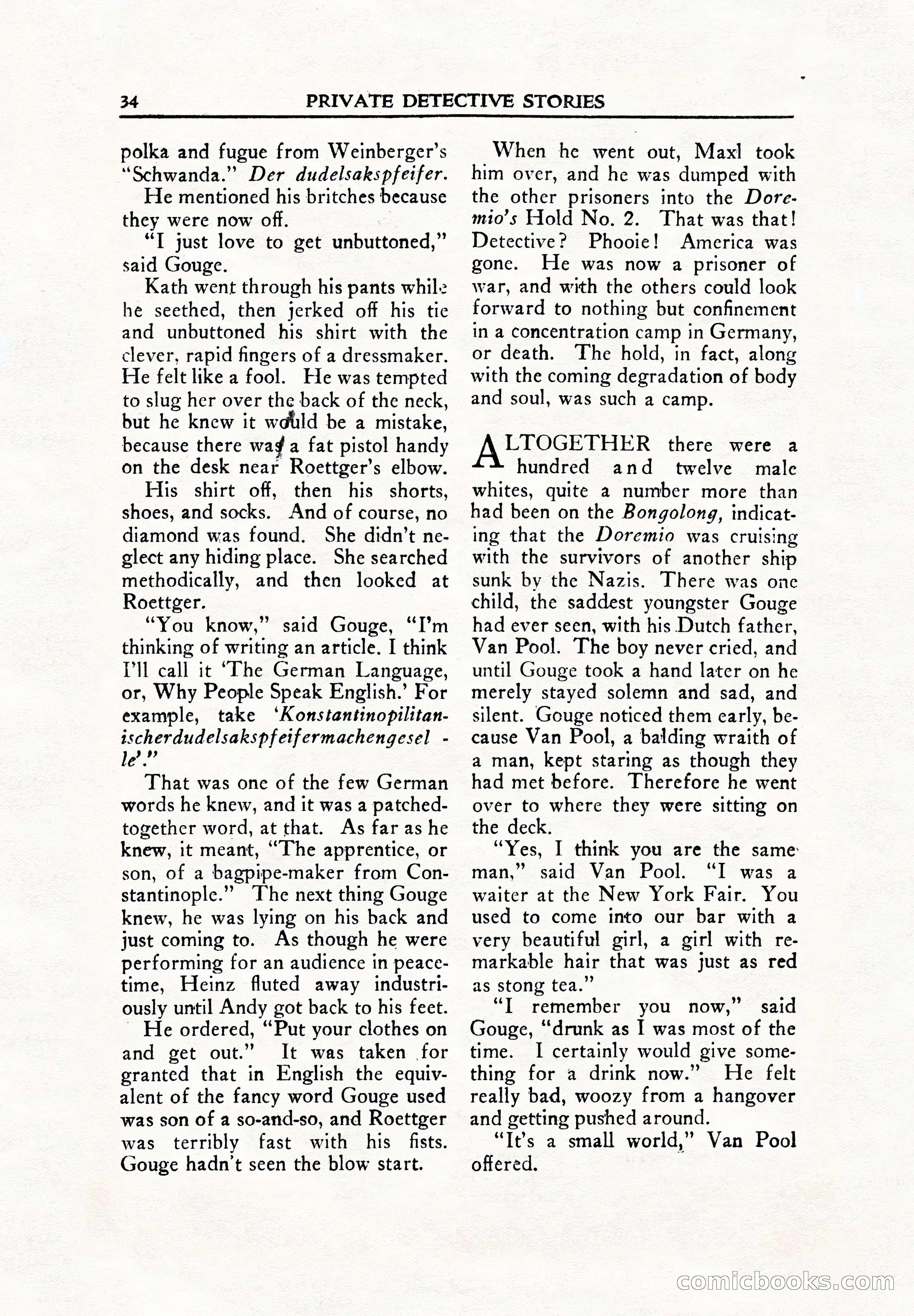 Private Detective Stories, June 1942 — page 36 of 132