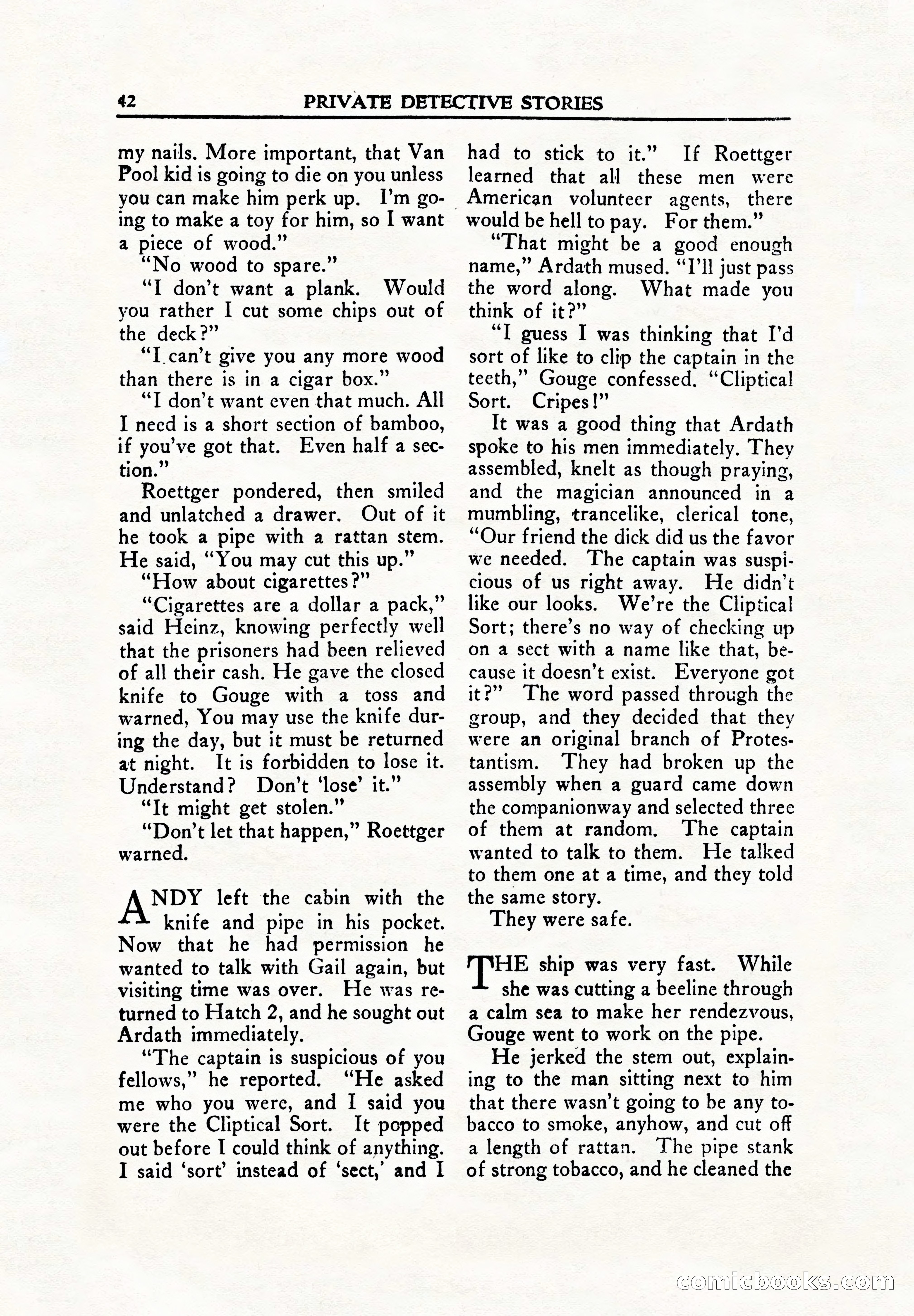 Private Detective Stories, June 1942 — page 44 of 132