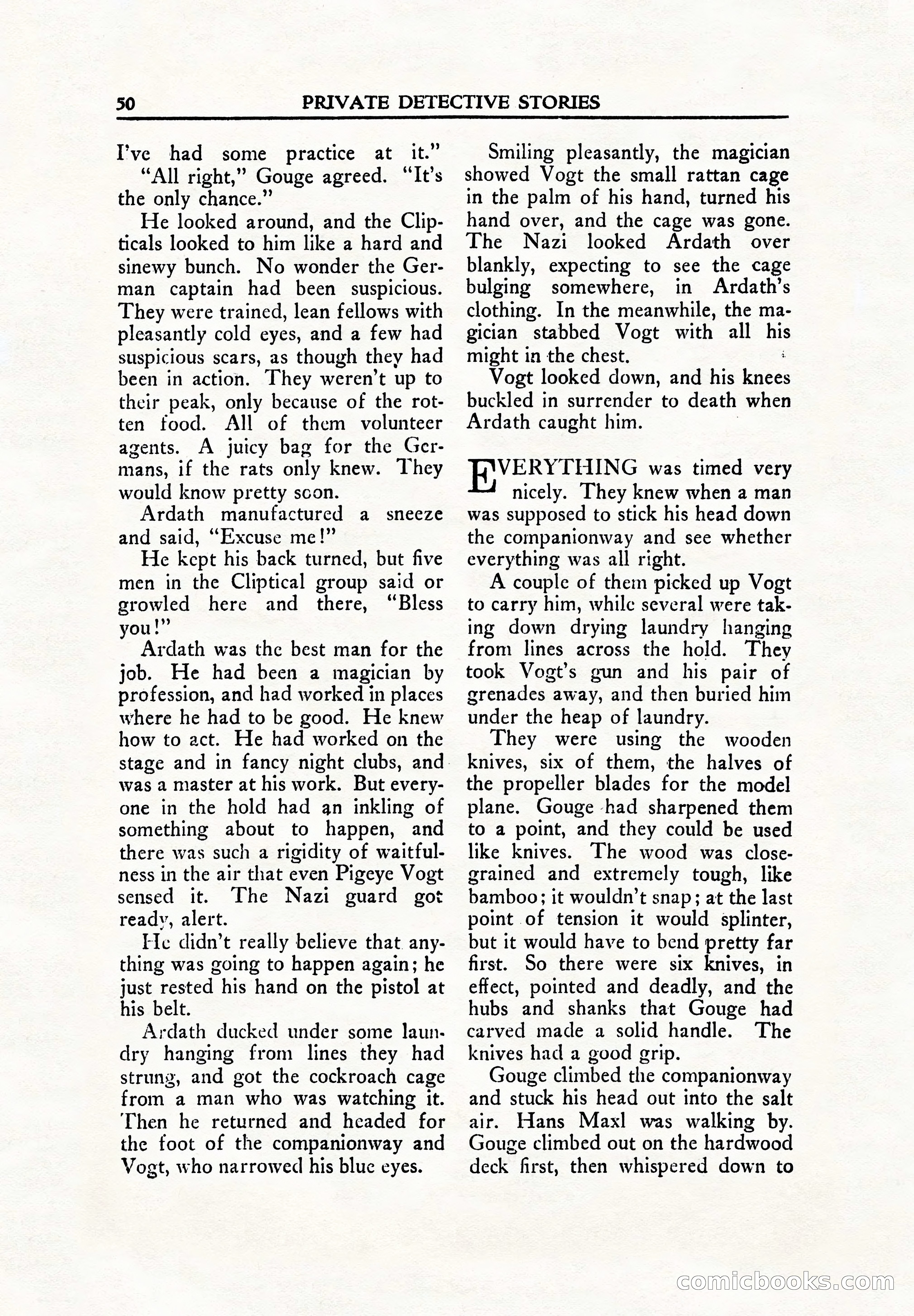 Private Detective Stories, June 1942 — page 52 of 132