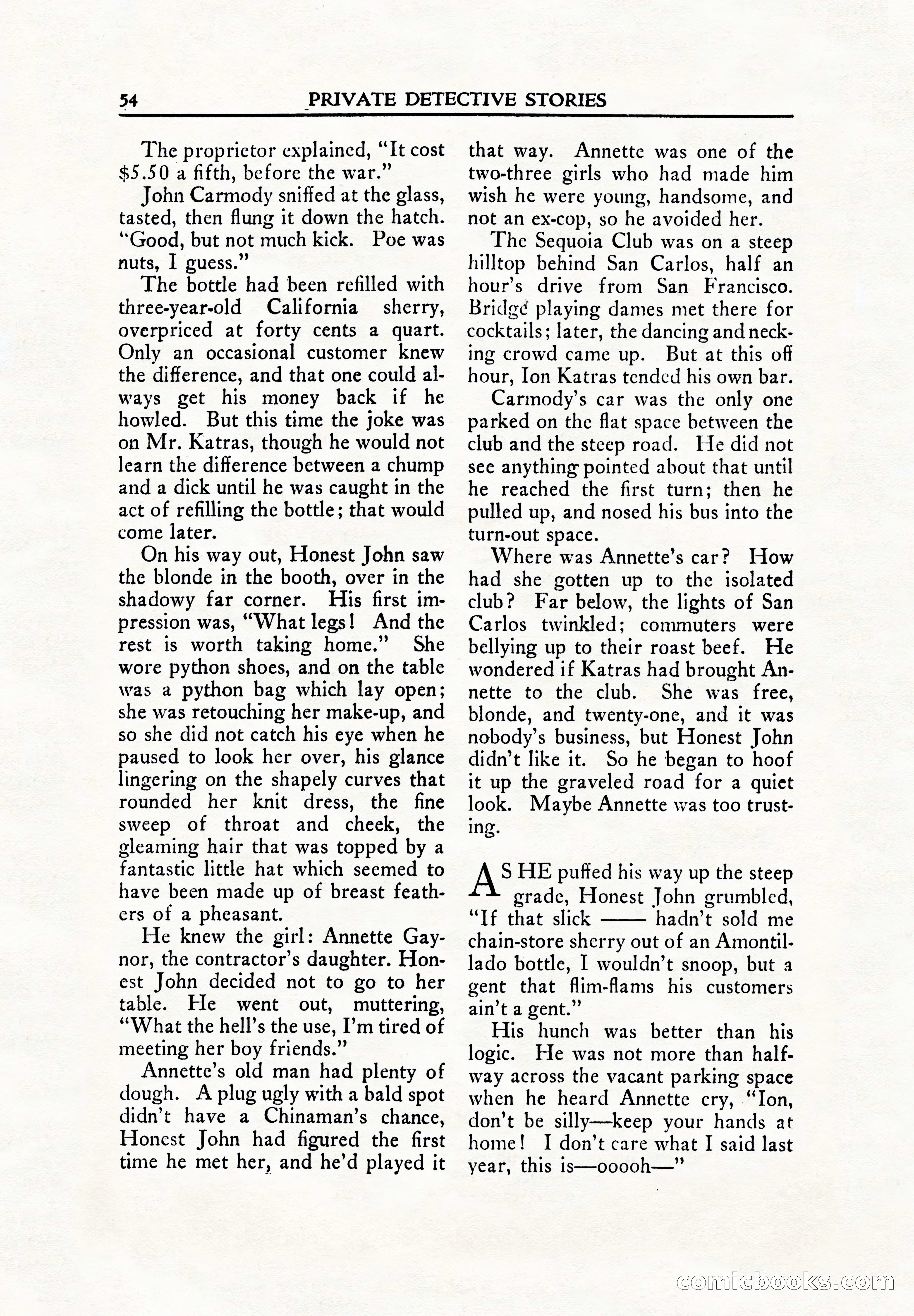 Private Detective Stories, June 1942 — page 56 of 132